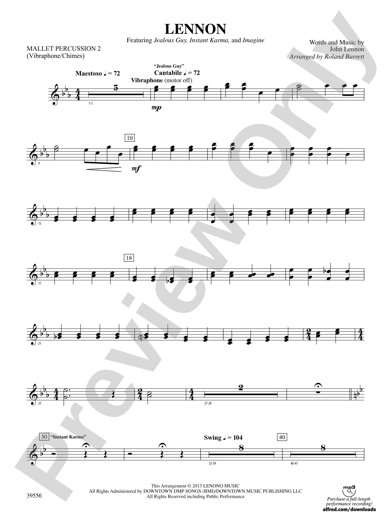 Lennon: 2nd Mallet Percussion