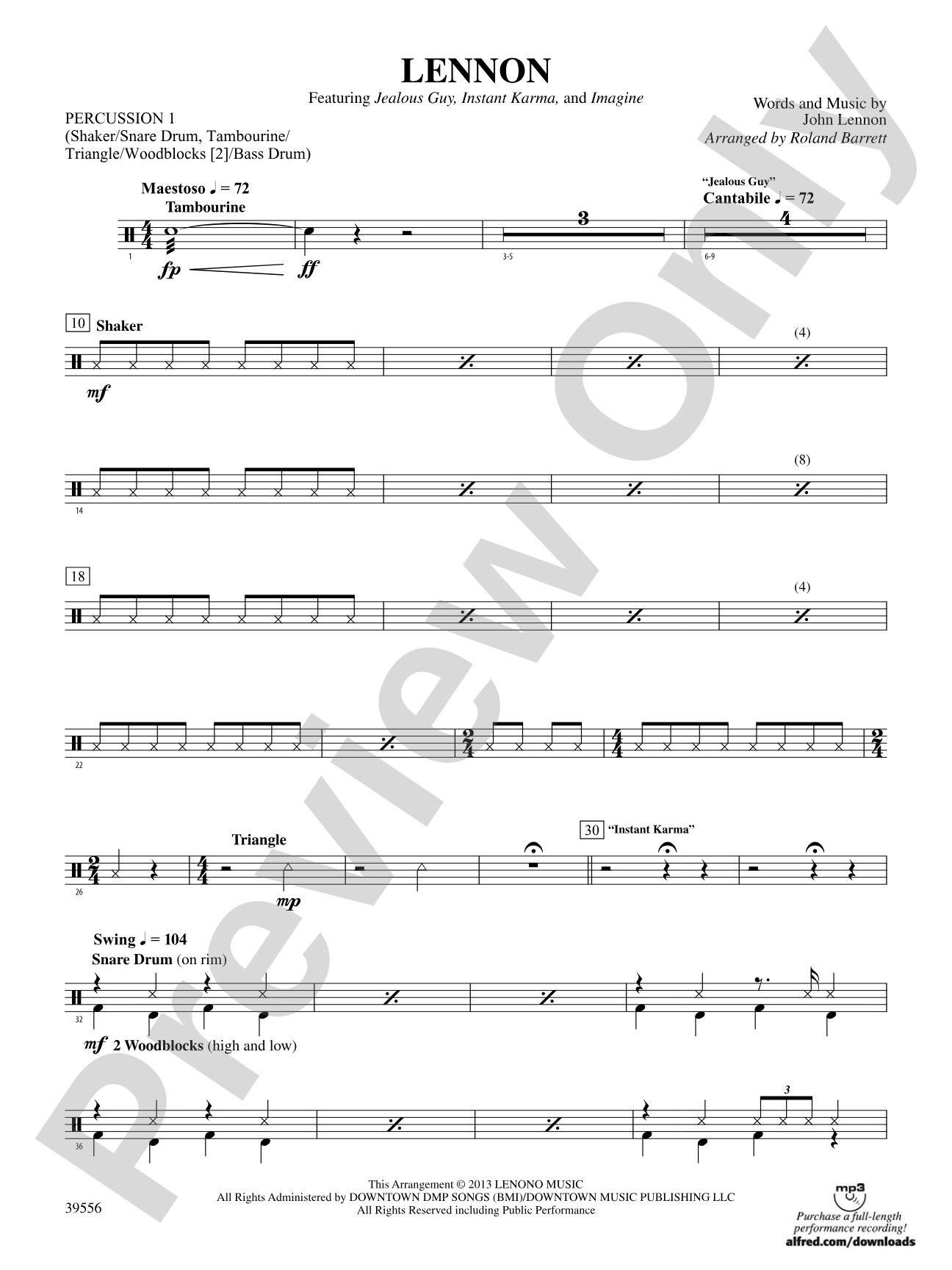 Lennon: 1st Percussion