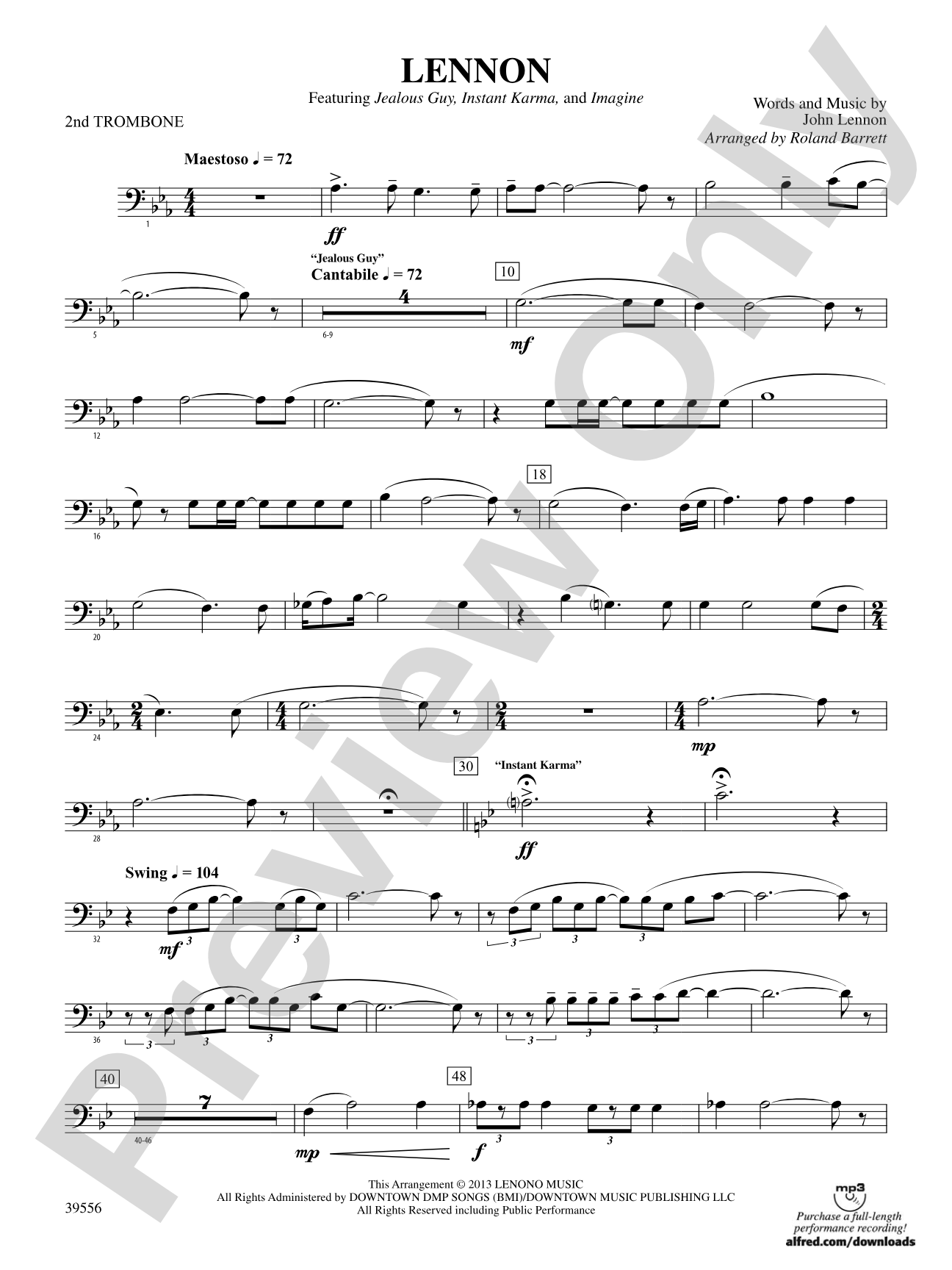 Lennon: 2nd Trombone
