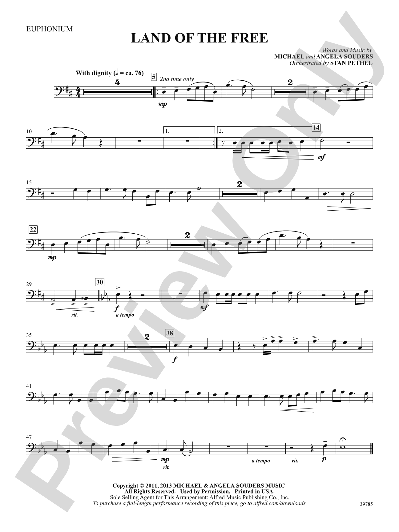 Land of the Free: Baritone B.C.