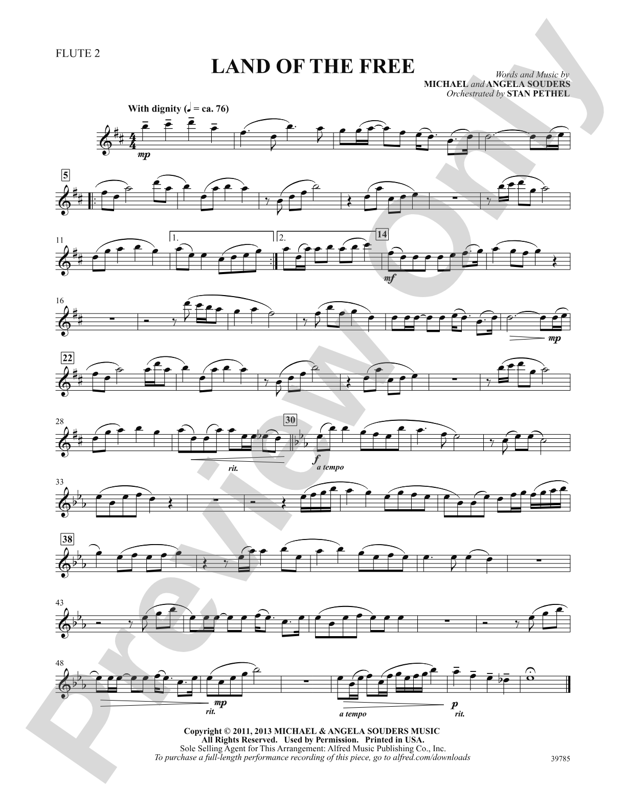 Land of the Free: 2nd Flute