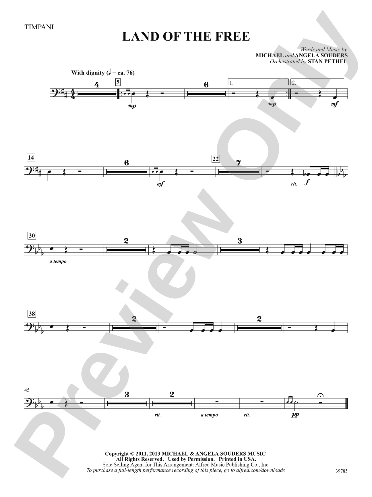 Land of the Free: Timpani