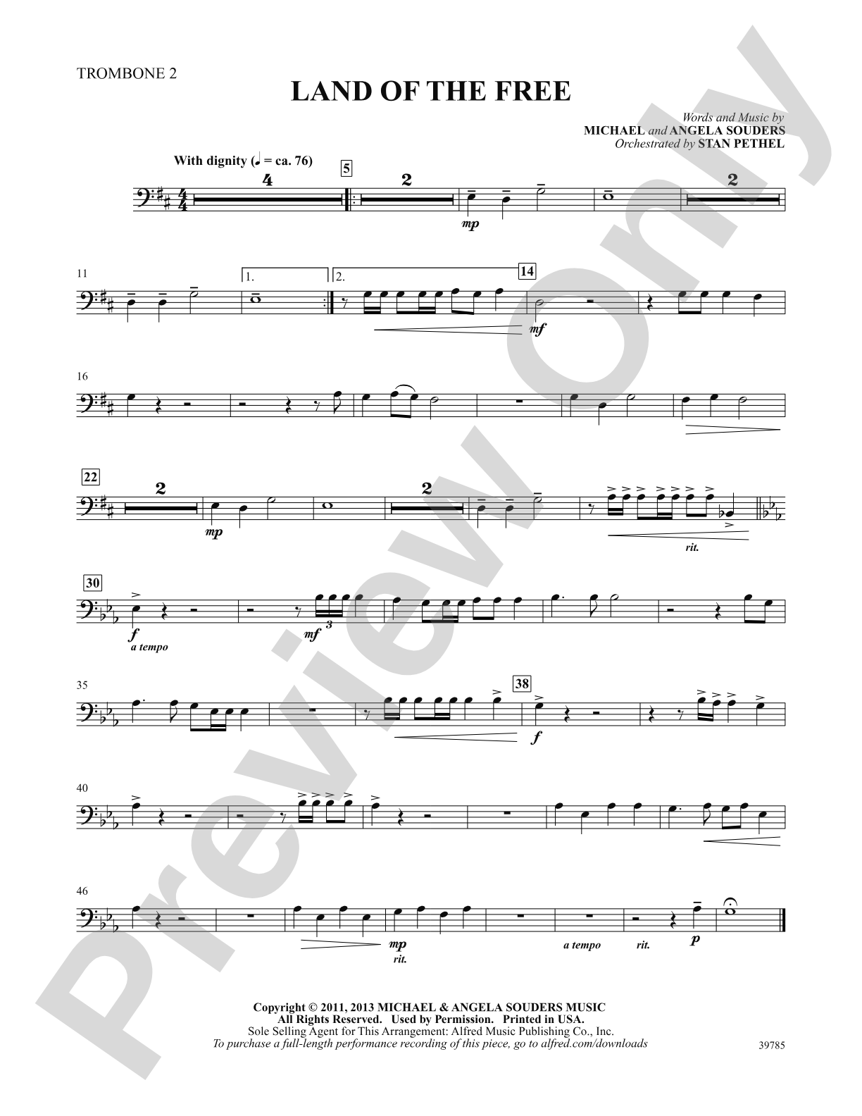 Land of the Free: 2nd Trombone