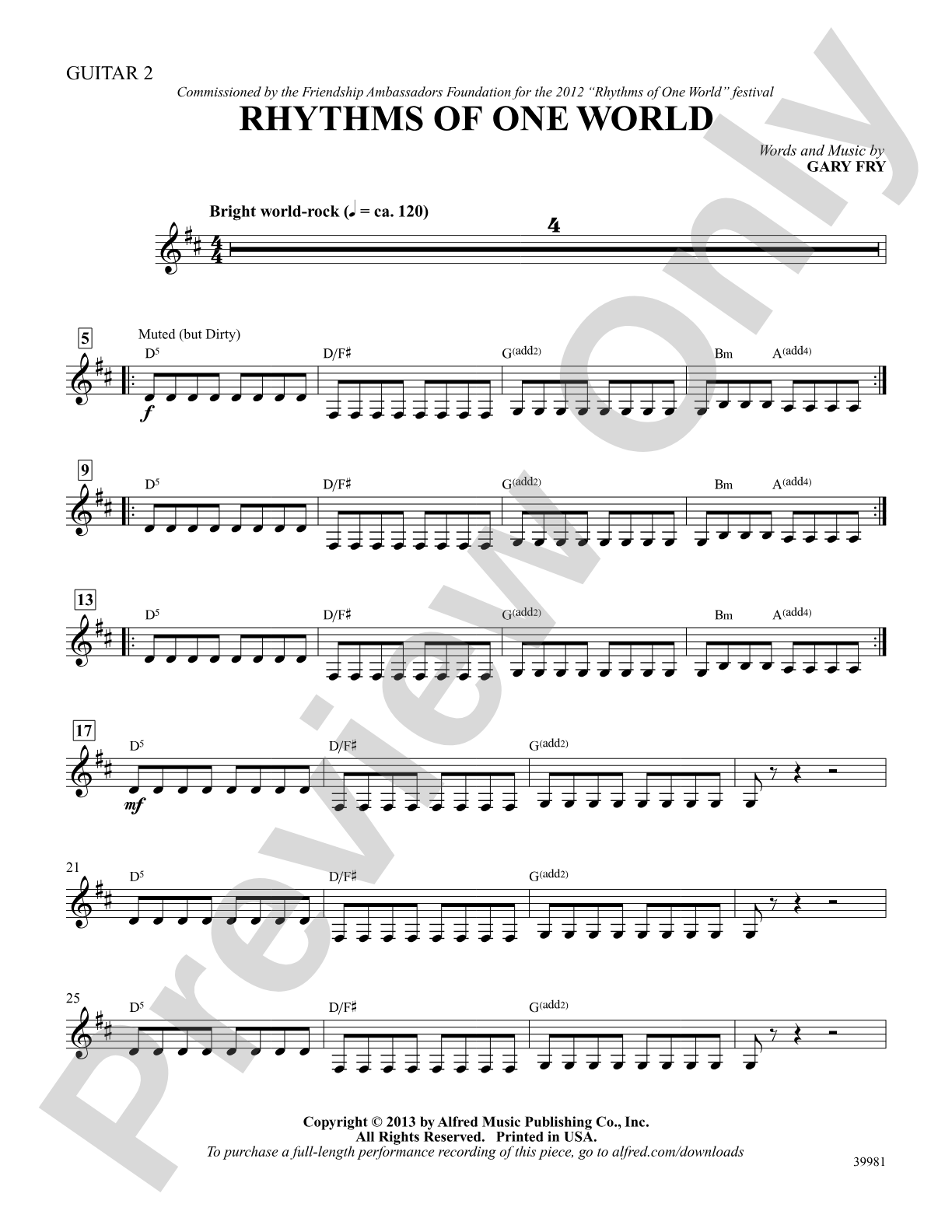 Rhythms of One World: Guitar 2