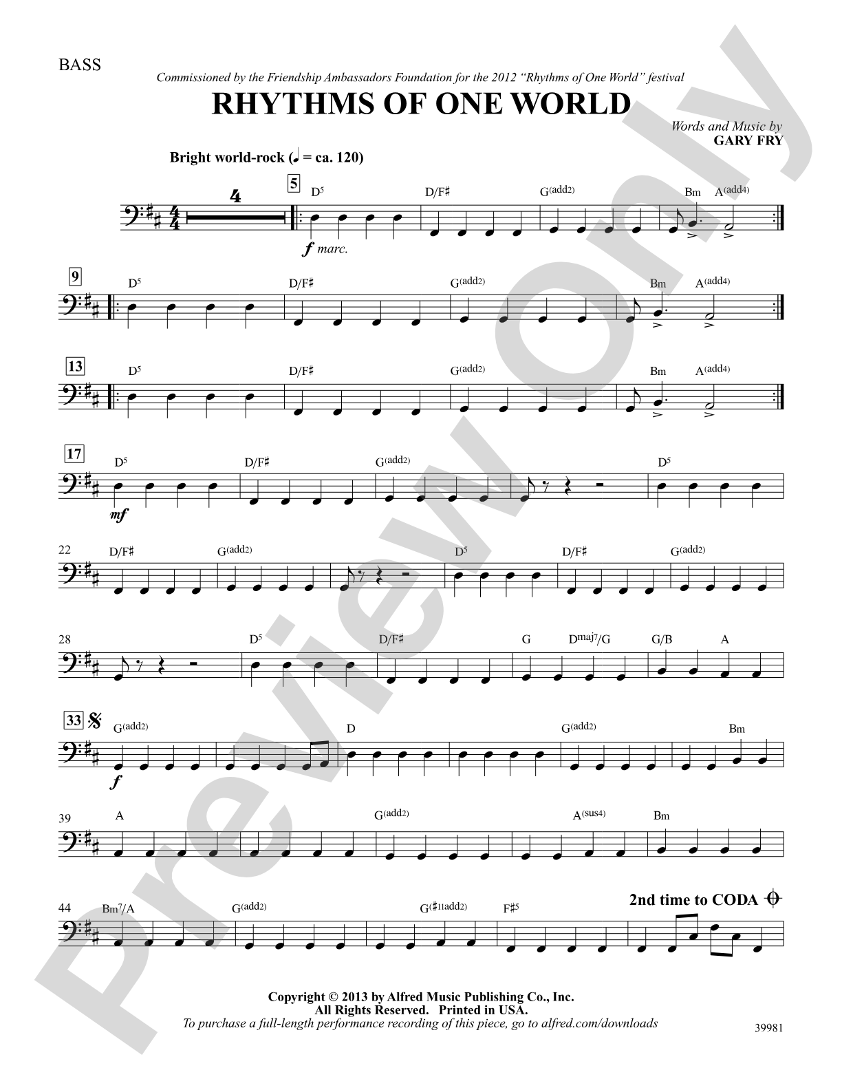 Rhythms of One World: String Bass