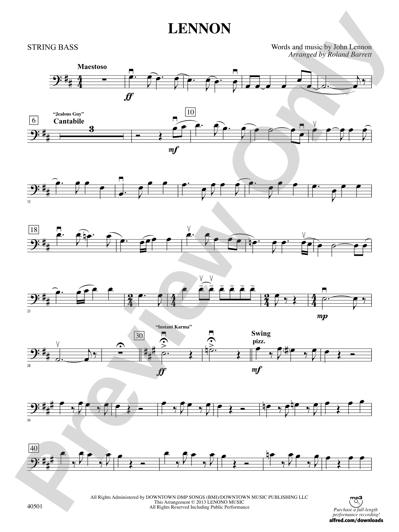 Lennon: String Bass