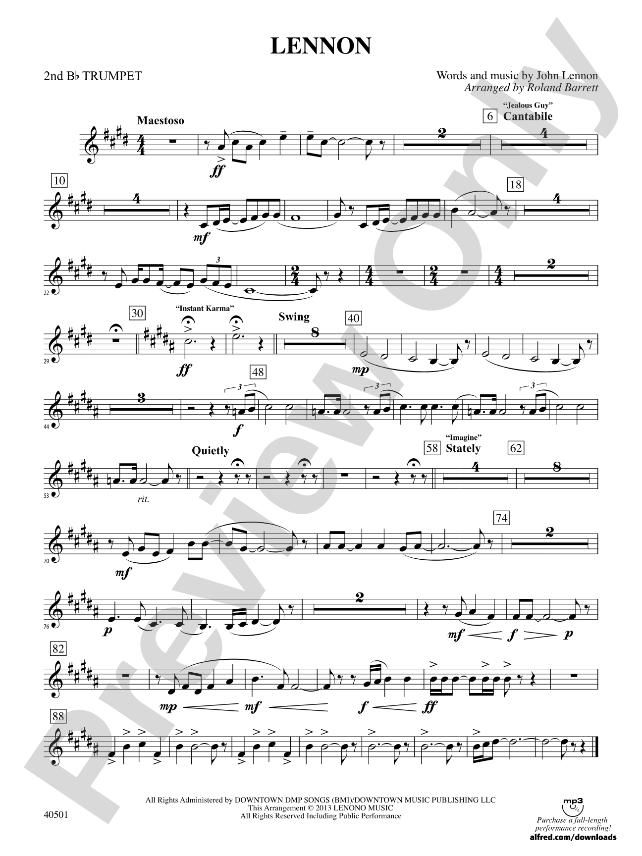 Lennon: 2nd B-flat Trumpet