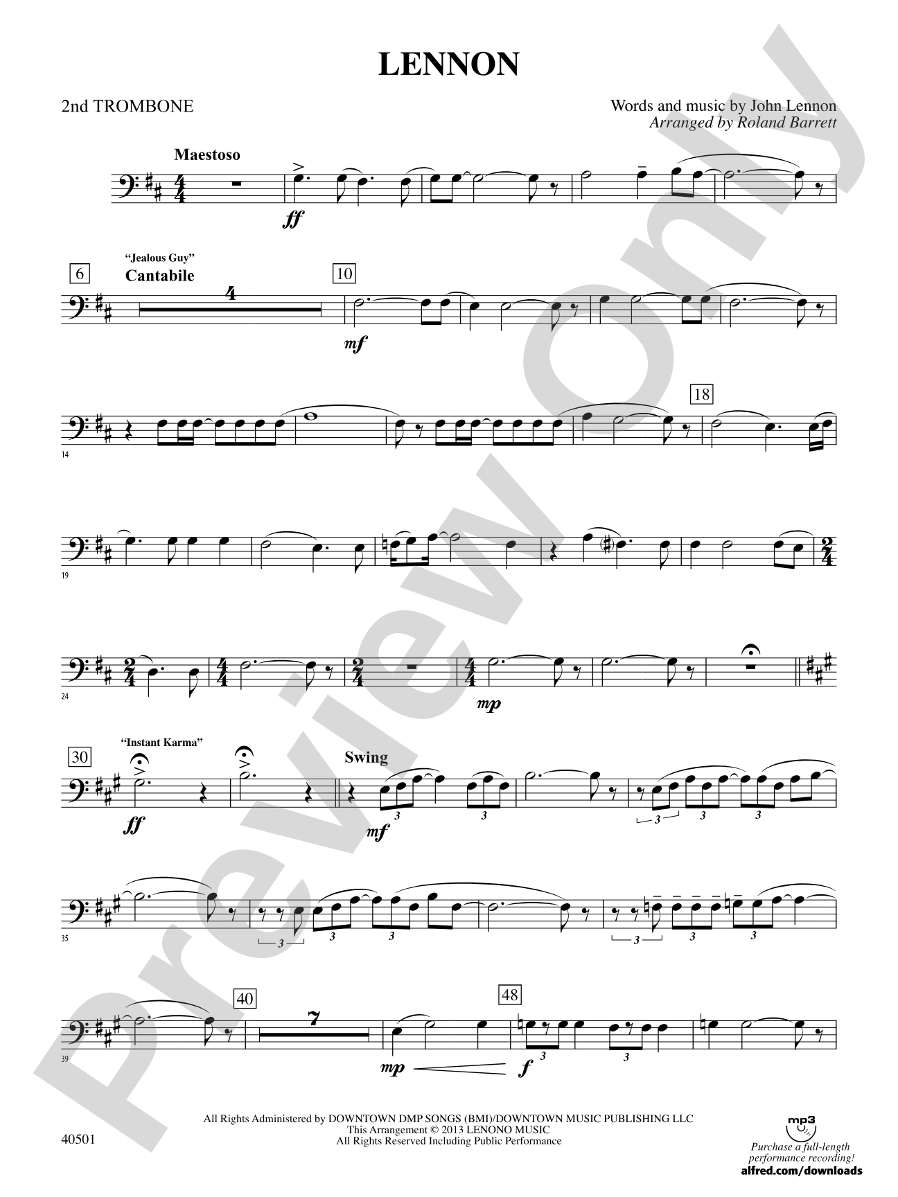 Lennon: 2nd Trombone