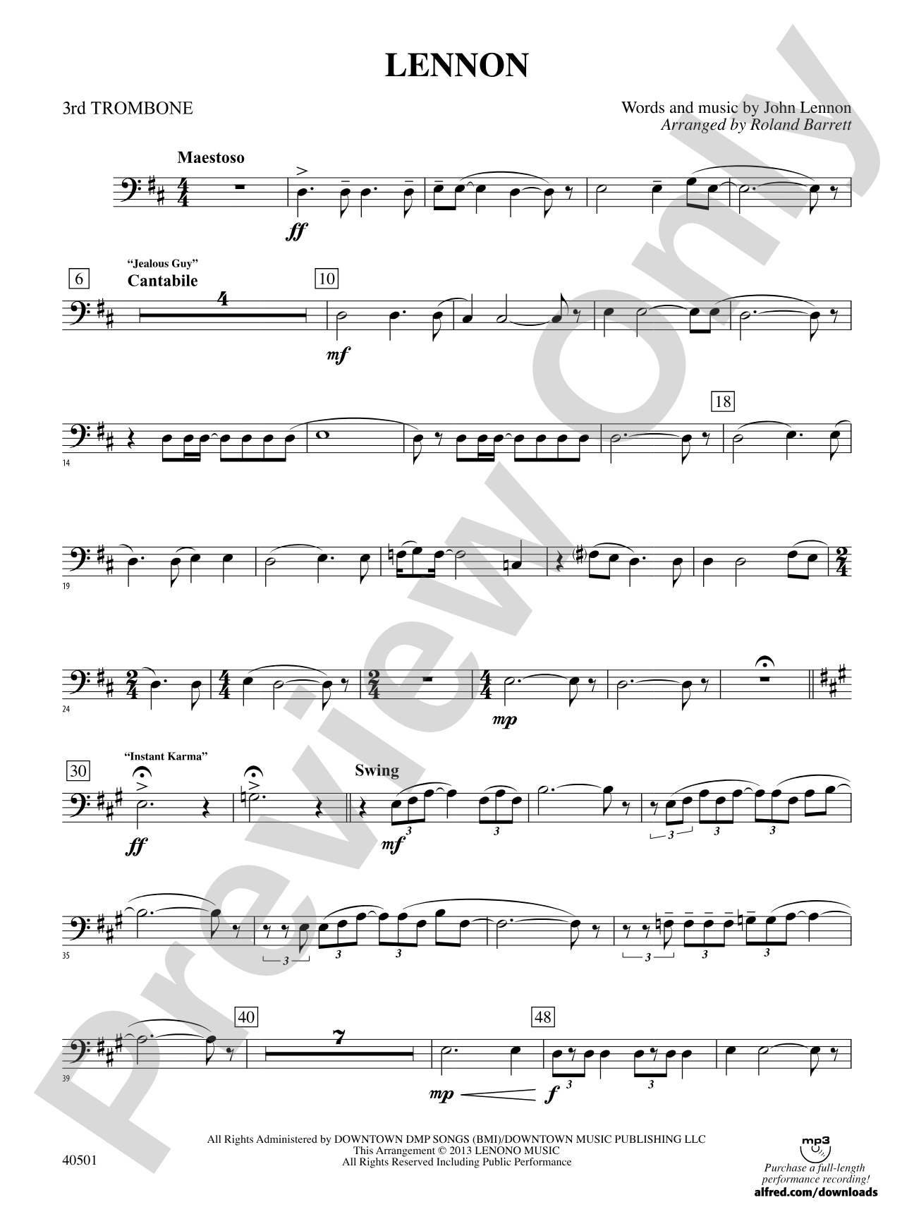 Lennon: 3rd Trombone