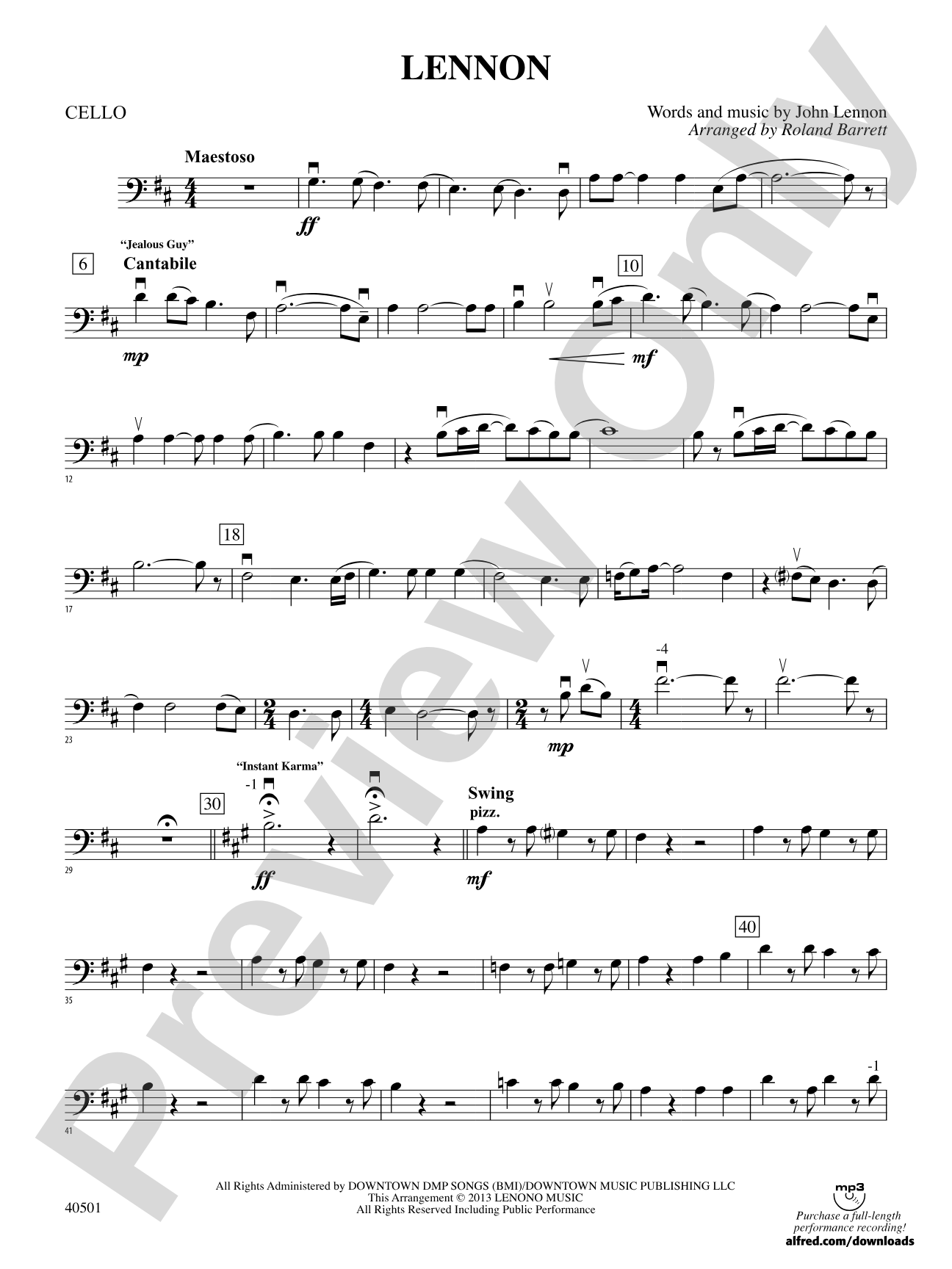 Lennon: Cello