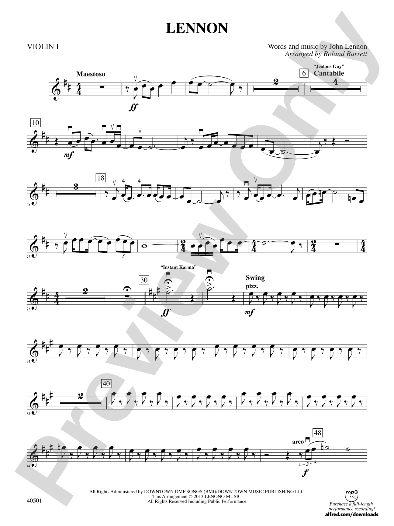 Lennon: 1st Violin