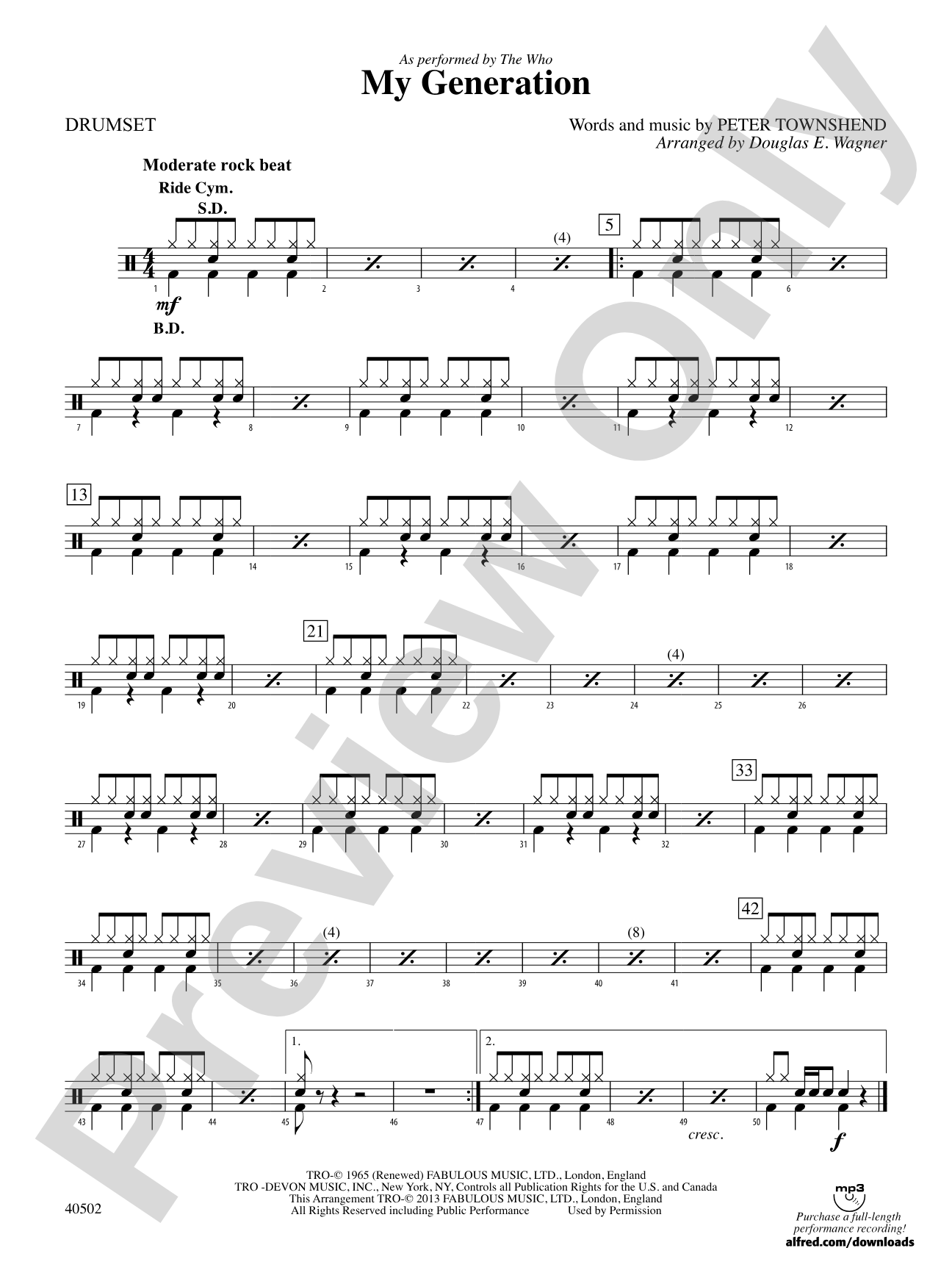My Generation: Drums