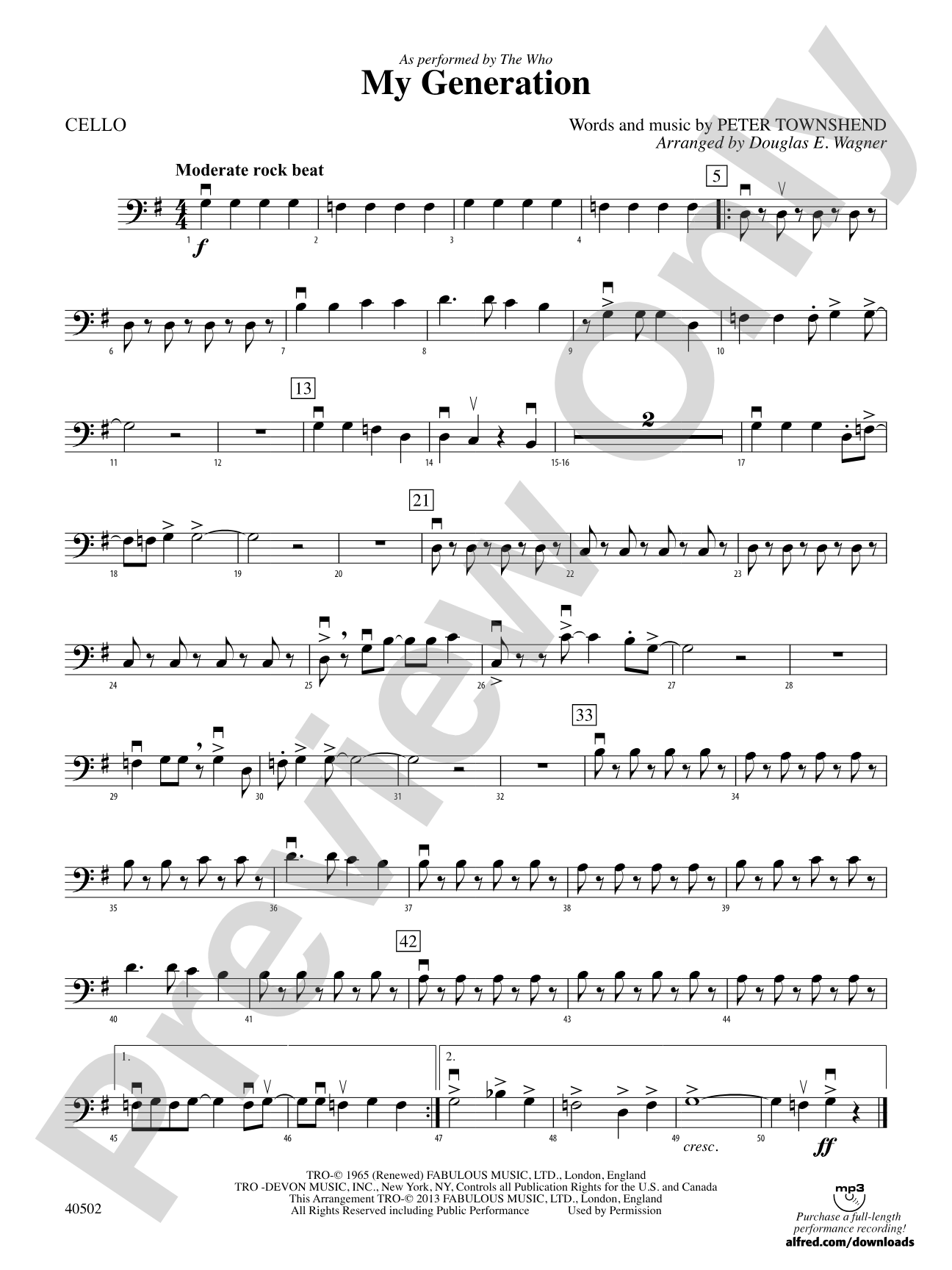 My Generation: Cello