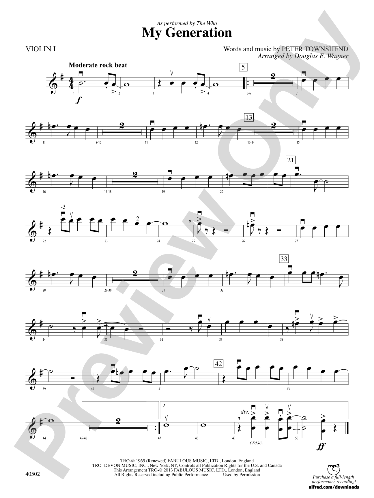 My Generation: 1st Violin