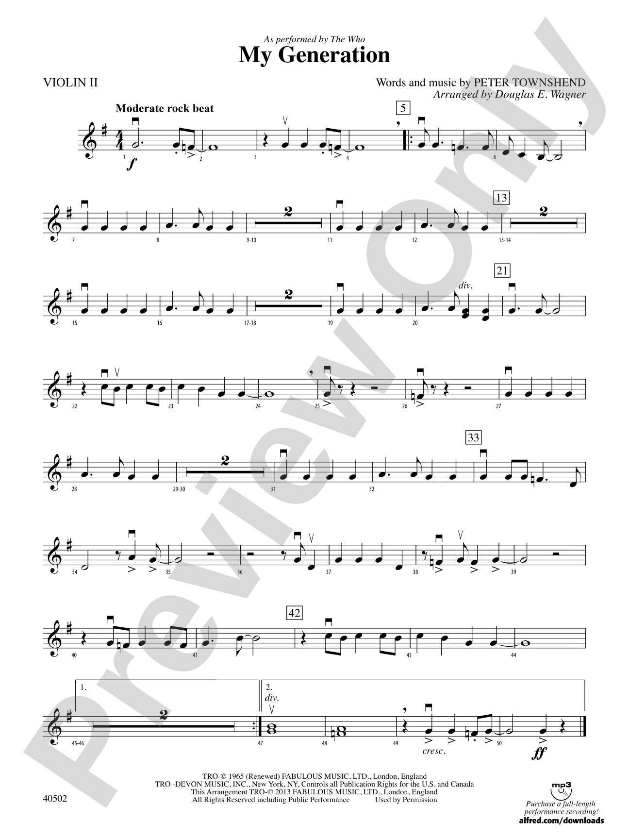 My Generation: 2nd Violin
