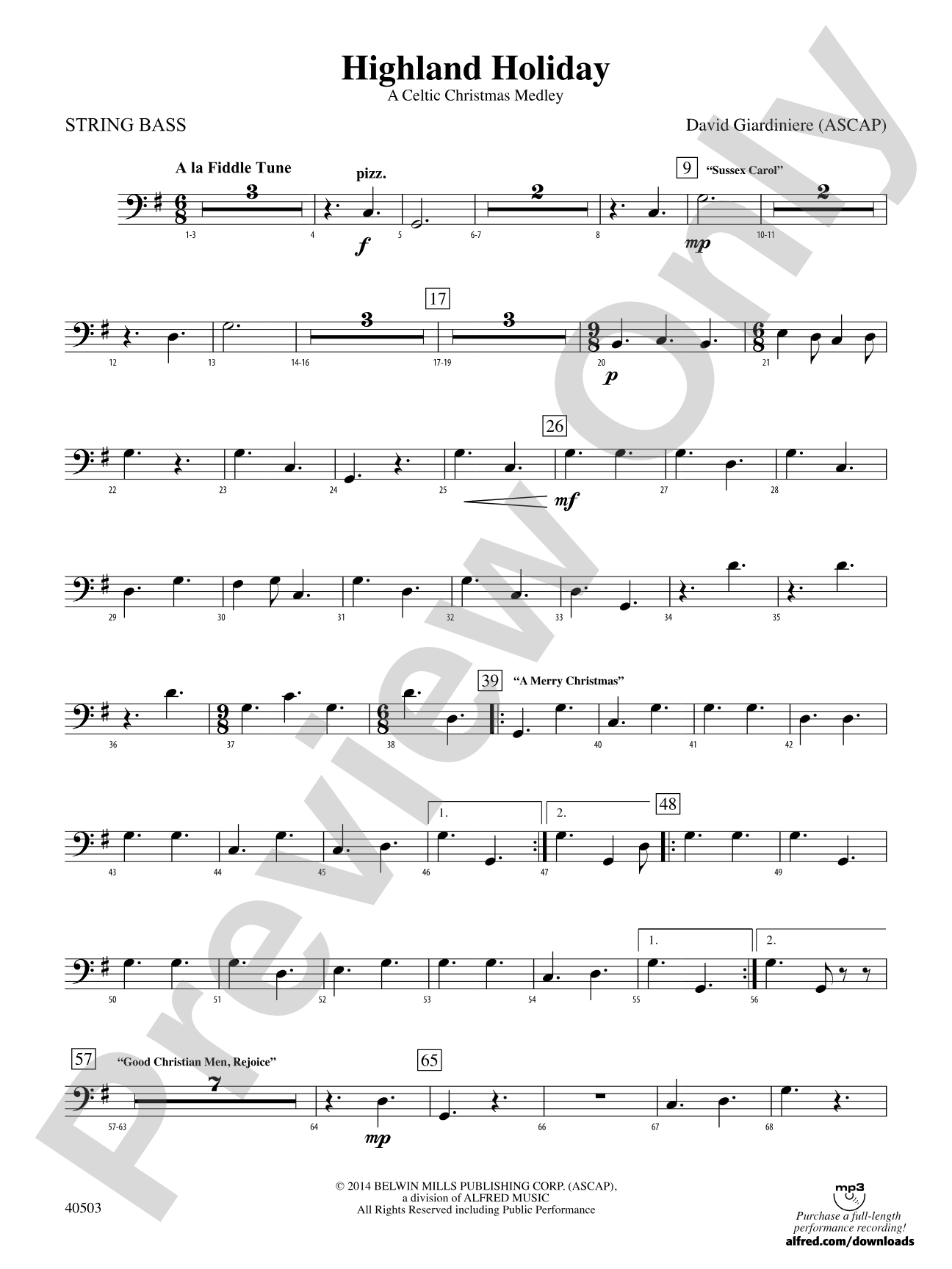 Highland Holiday: String Bass