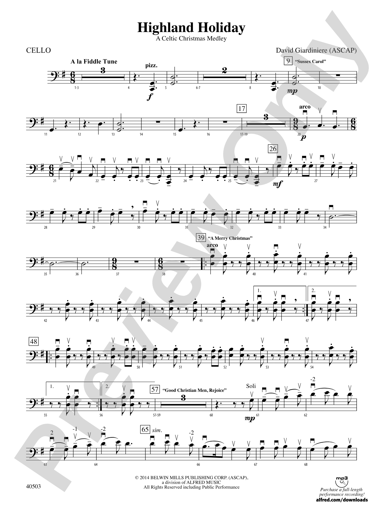 Highland Holiday: Cello