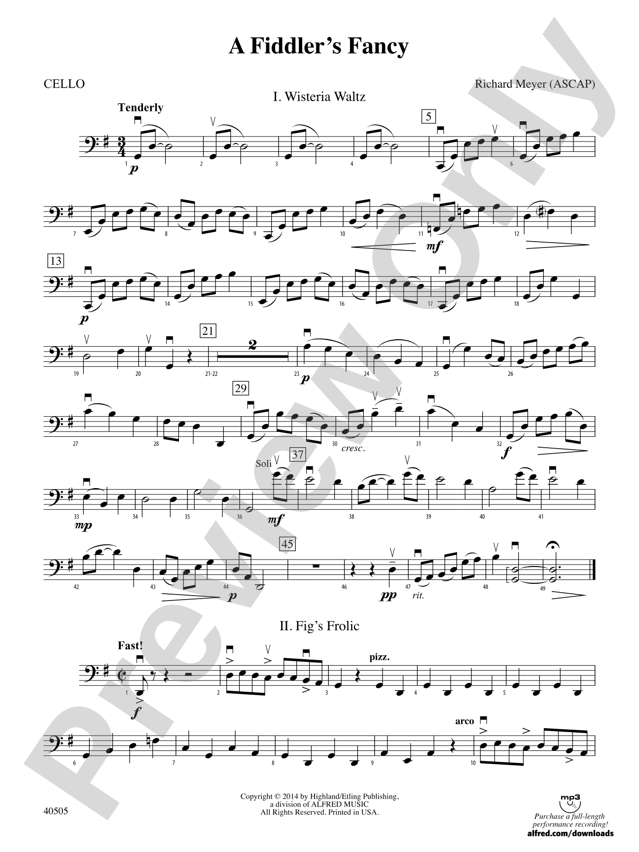 A Fiddler's Fancy: Cello