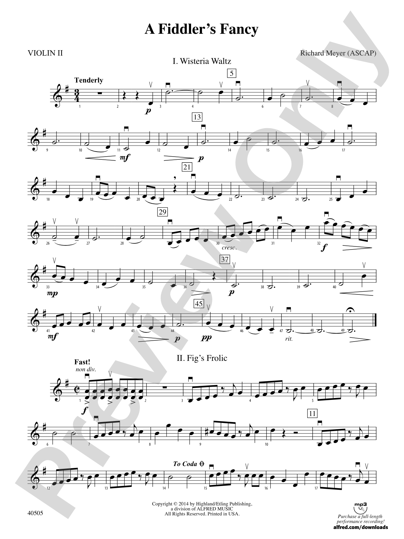 A Fiddler's Fancy: 2nd Violin
