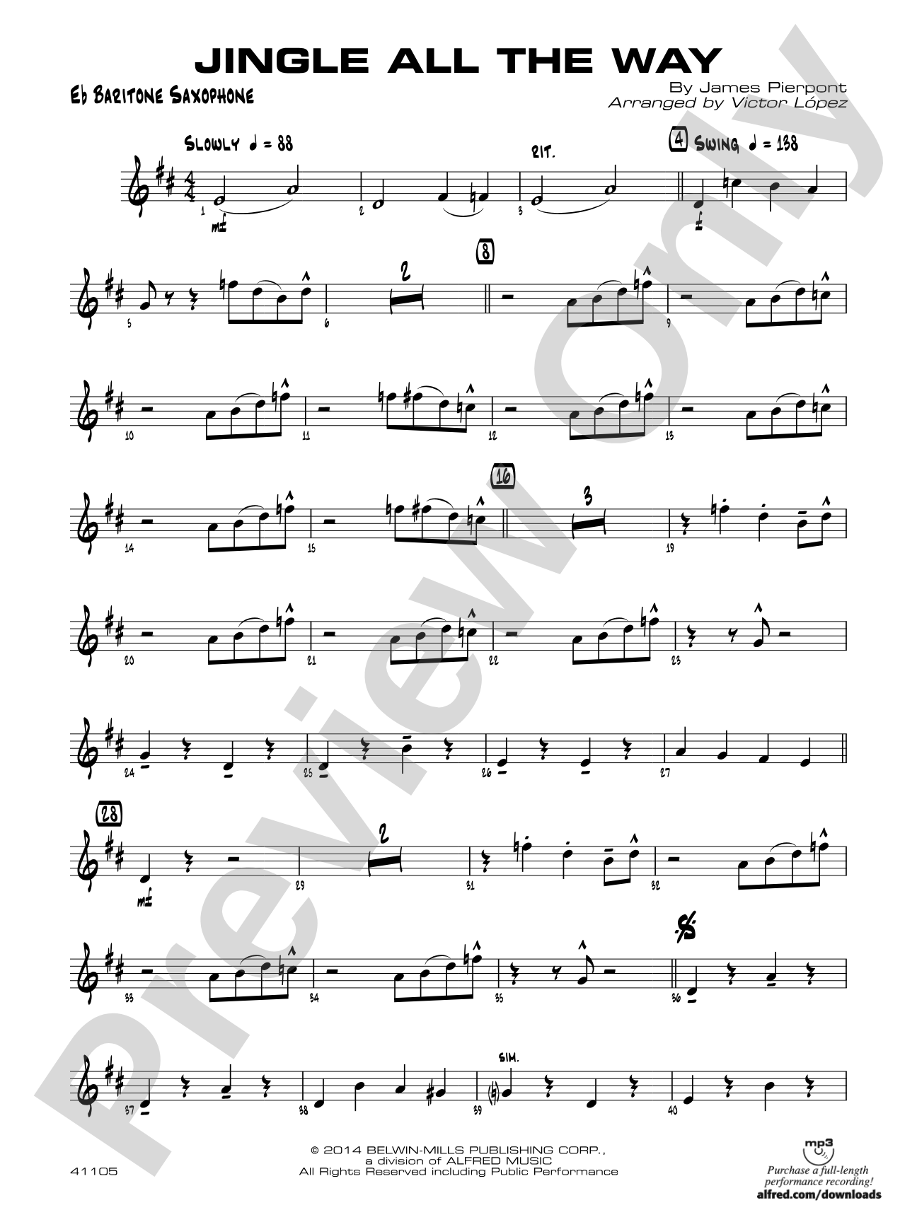 Jingle All the Way: E-flat Baritone Saxophone