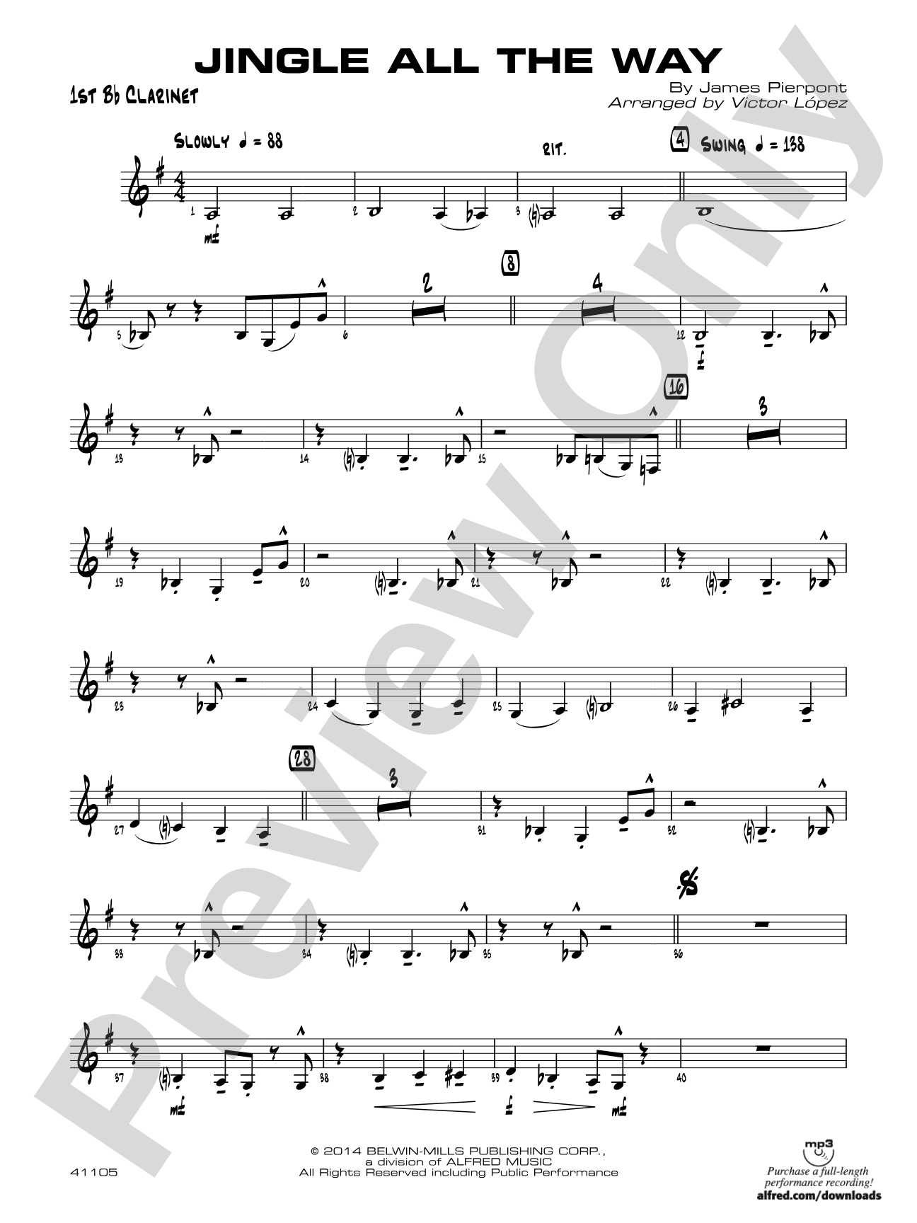 Jingle All the Way: 1st B-flat Clarinet