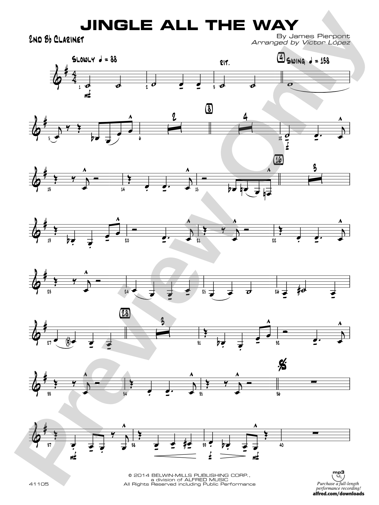 Jingle All the Way: 2nd B-flat Clarinet