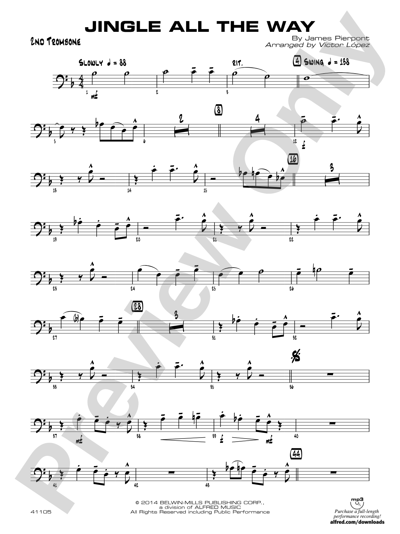 Jingle All the Way: 2nd Trombone