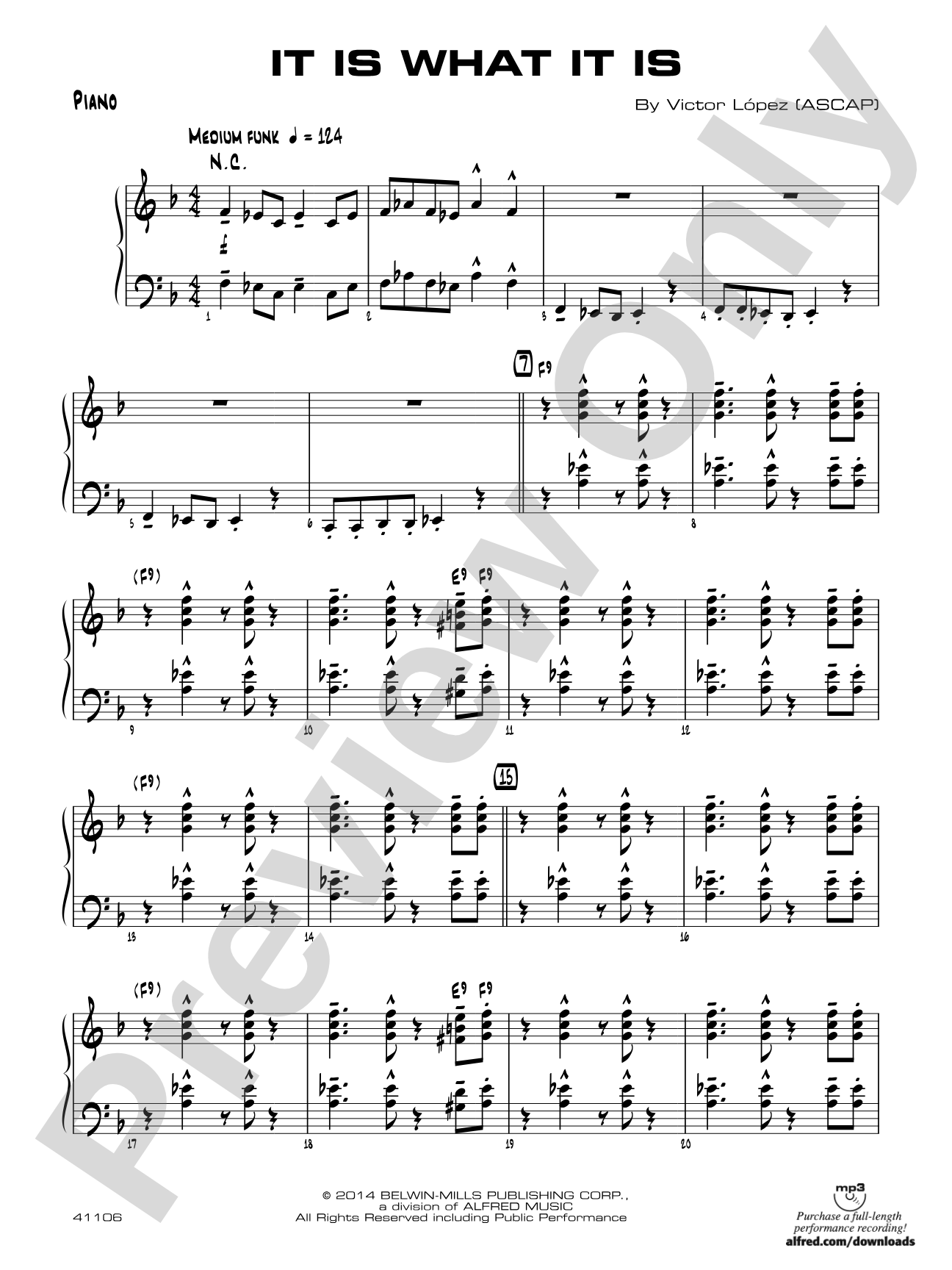 It Is What It Is: Piano Accompaniment