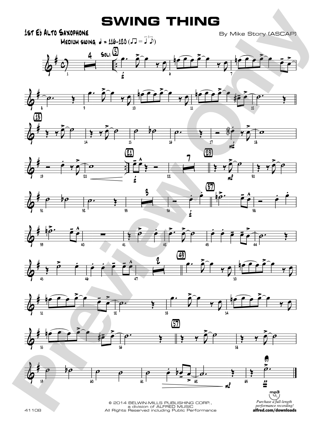 Swing Thing: E-flat Alto Saxophone