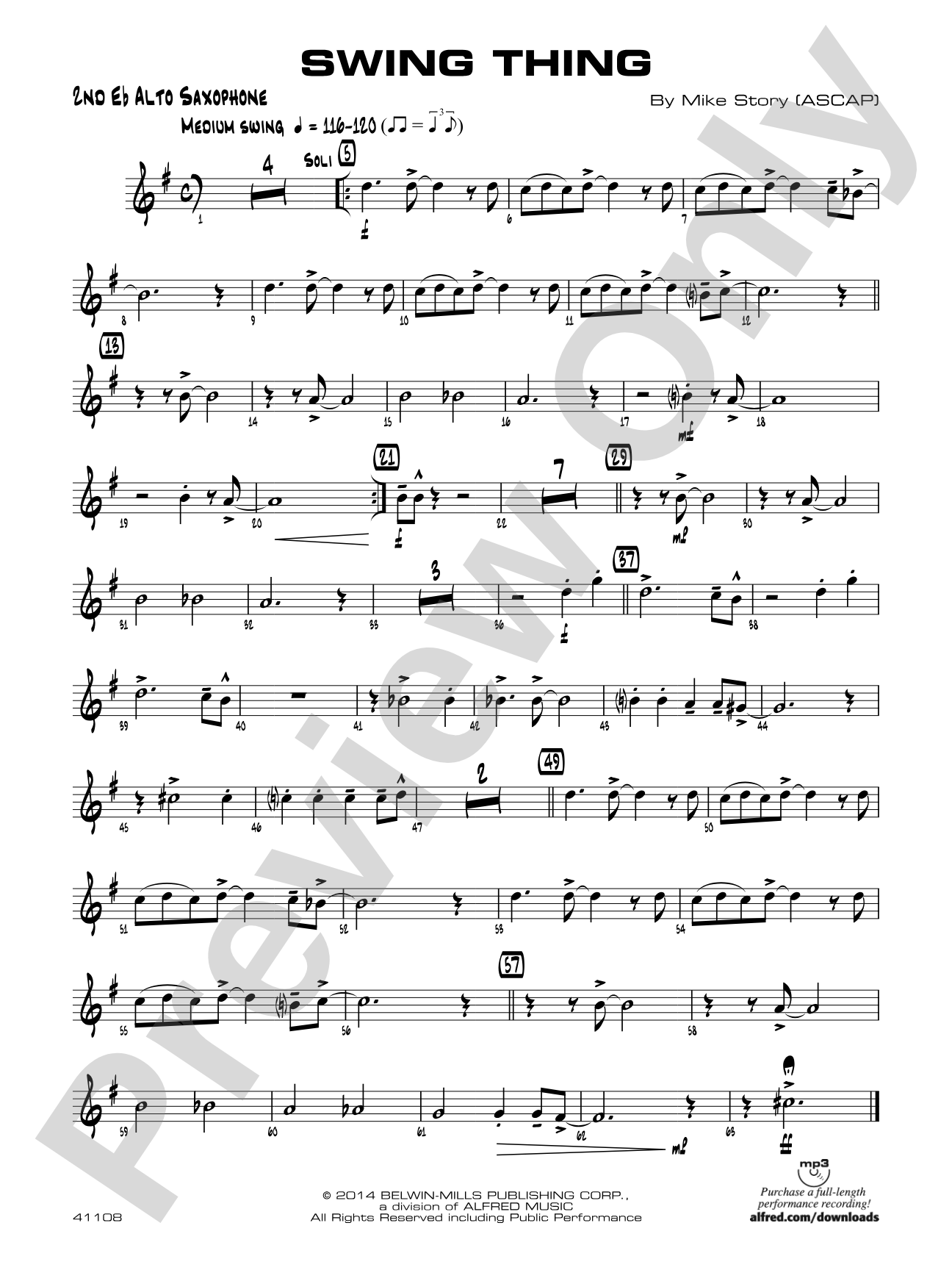 Swing Thing: 2nd E-flat Alto Saxophone