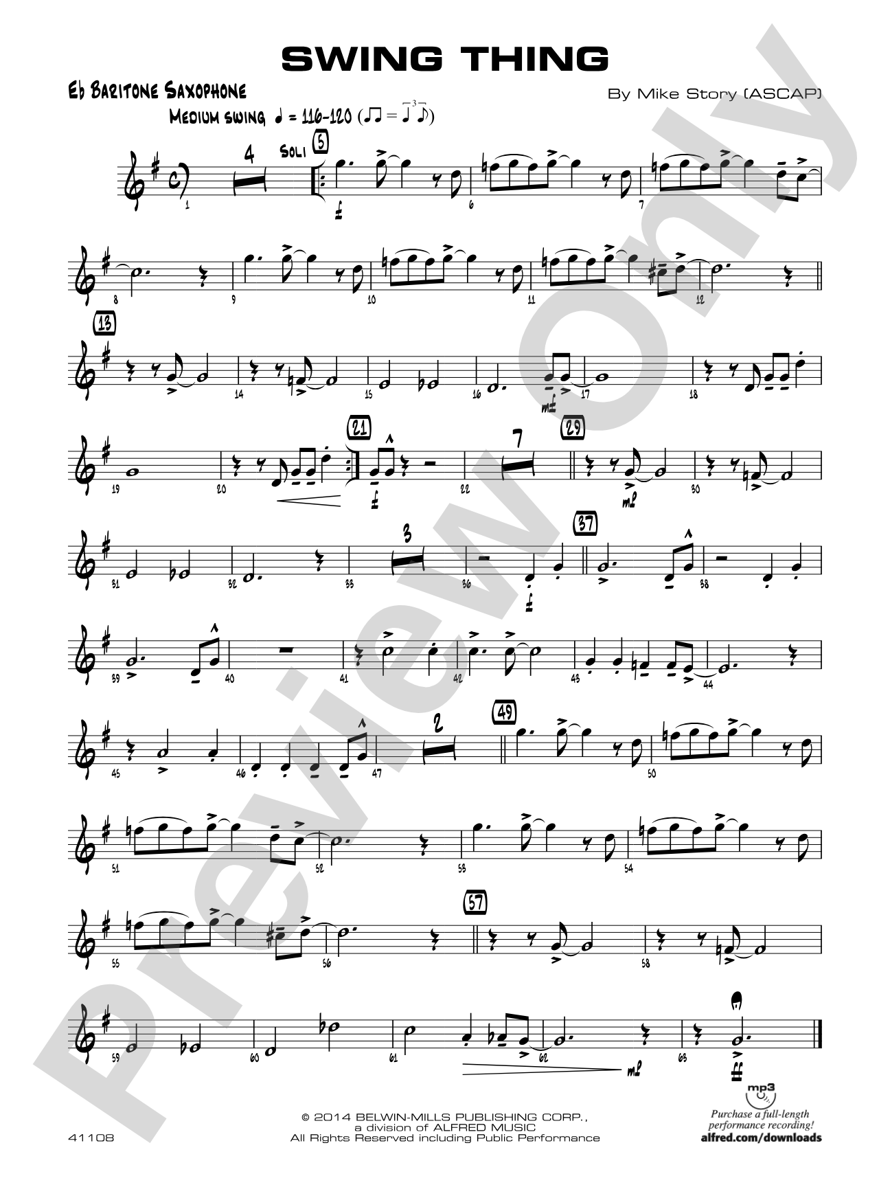 Swing Thing: E-flat Baritone Saxophone
