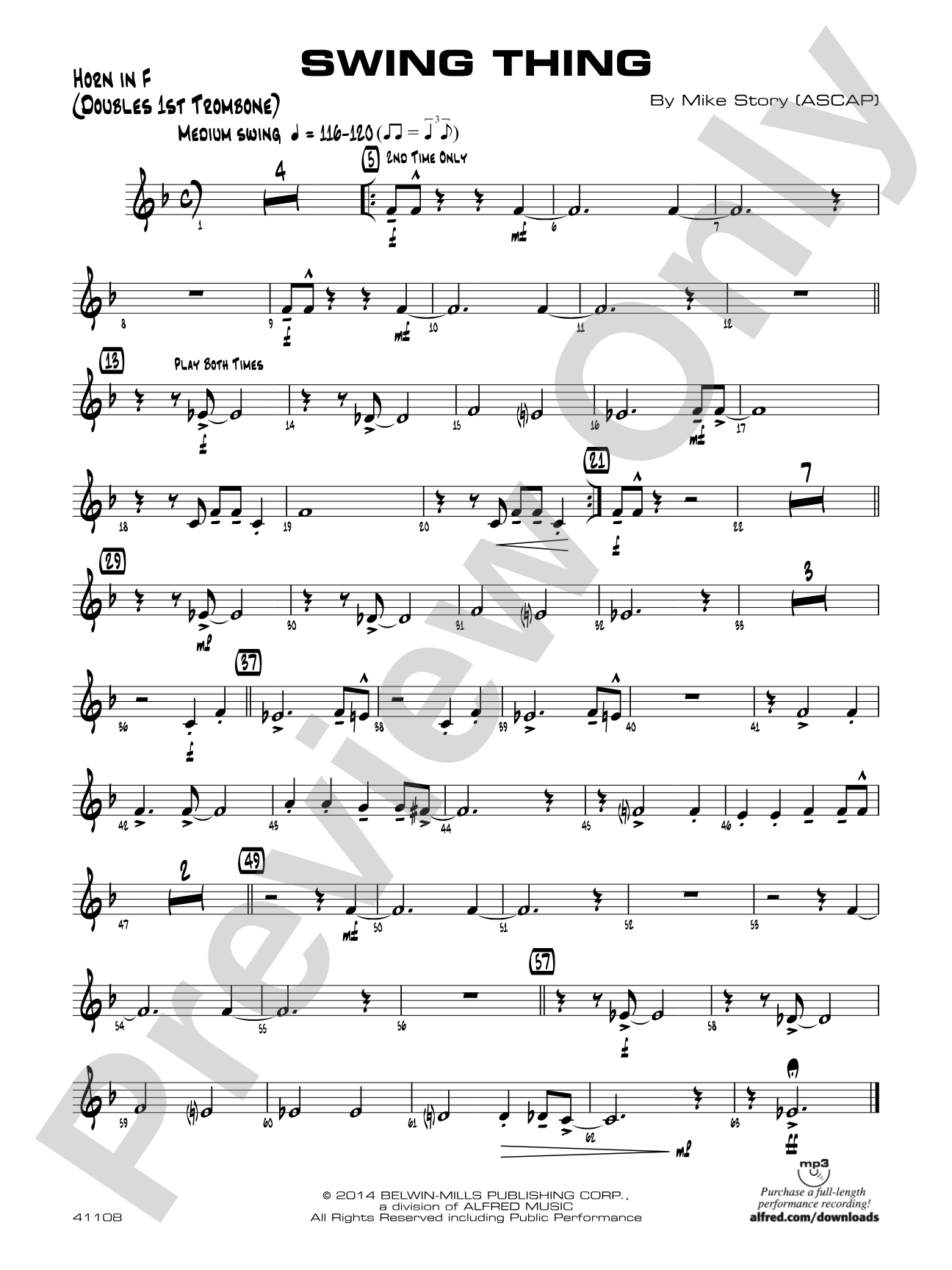 Swing Thing: 1st F Horn