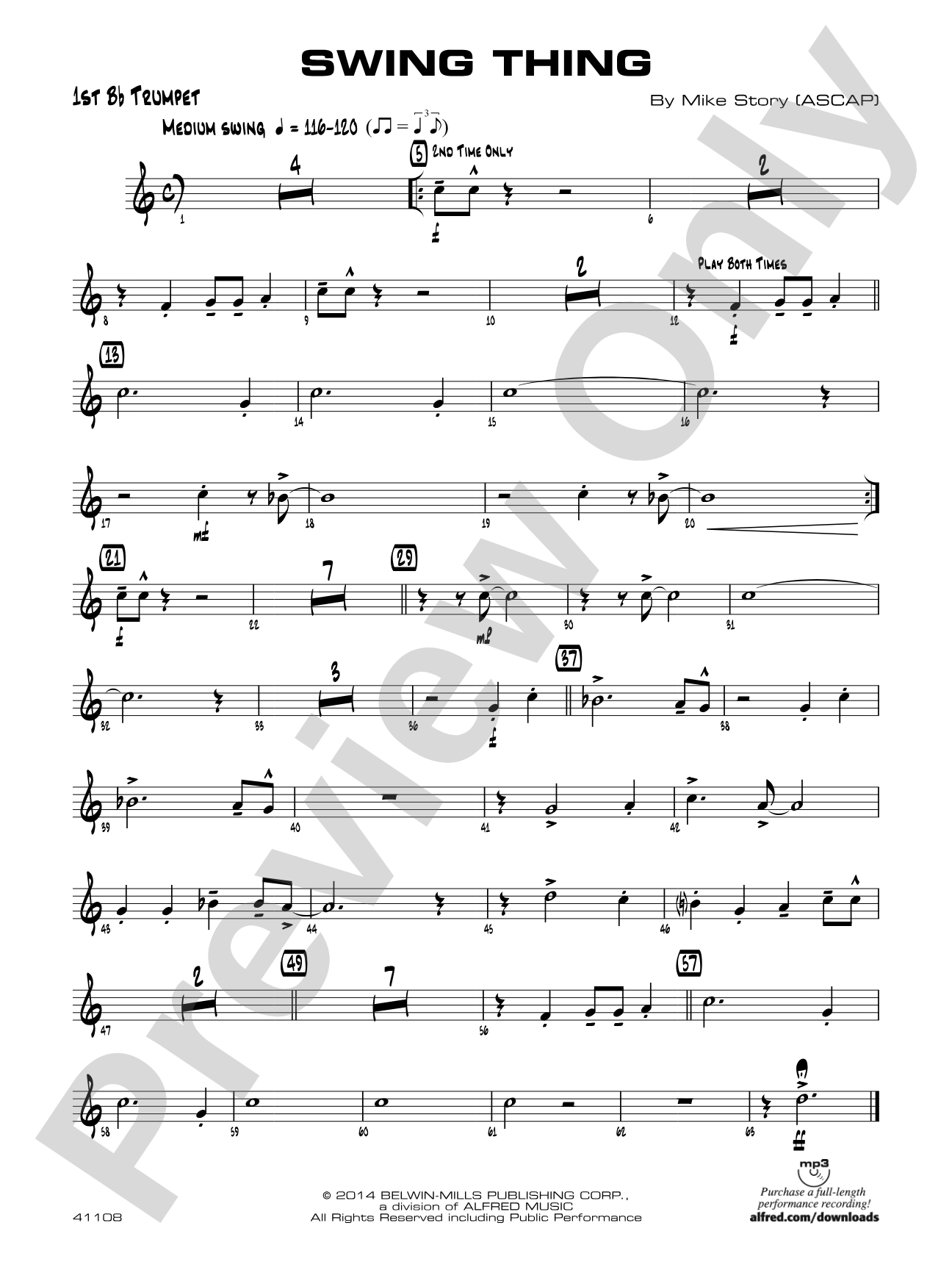 Swing Thing: 1st B-flat Trumpet