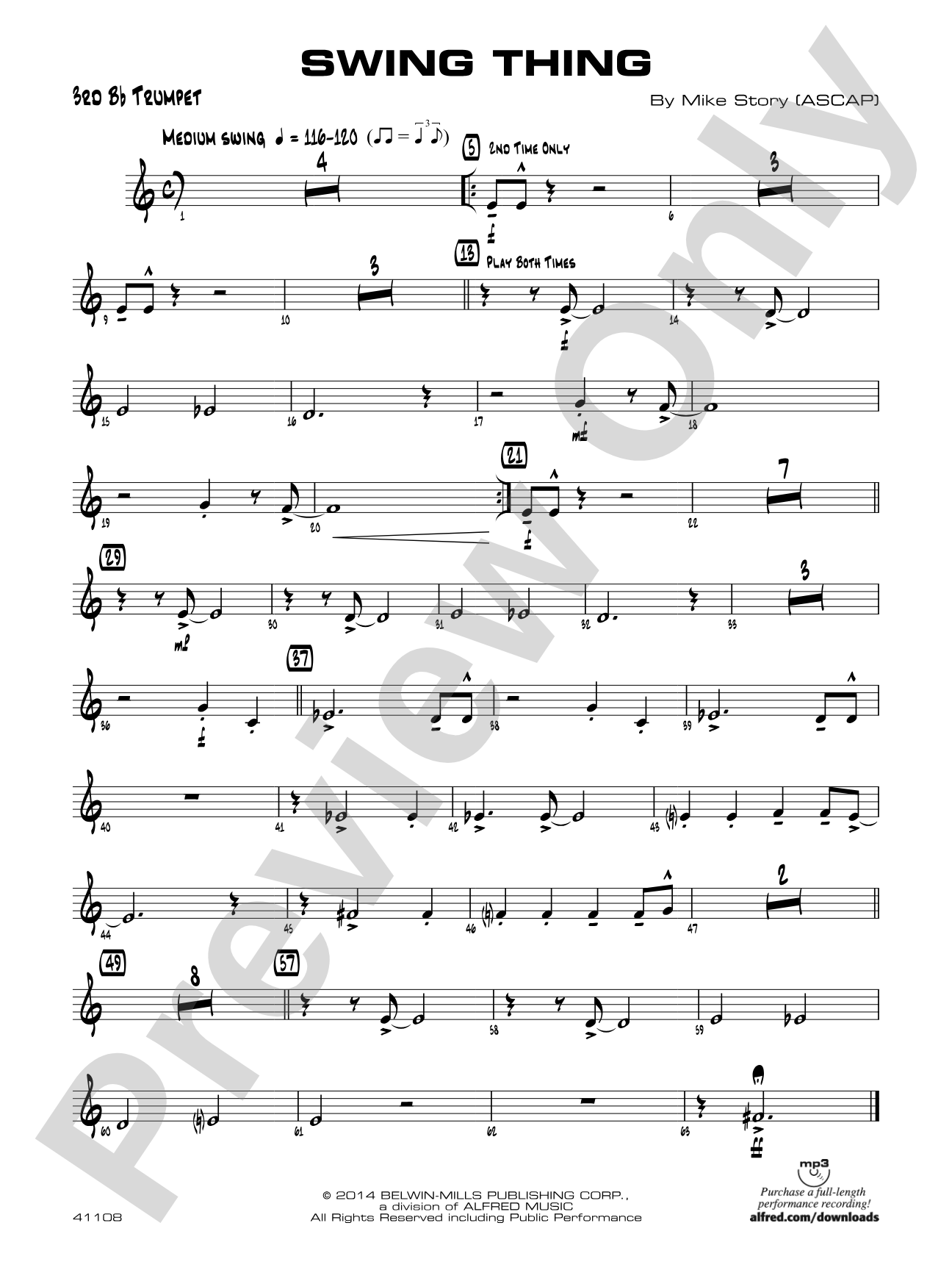 Swing Thing: 3rd B-flat Trumpet