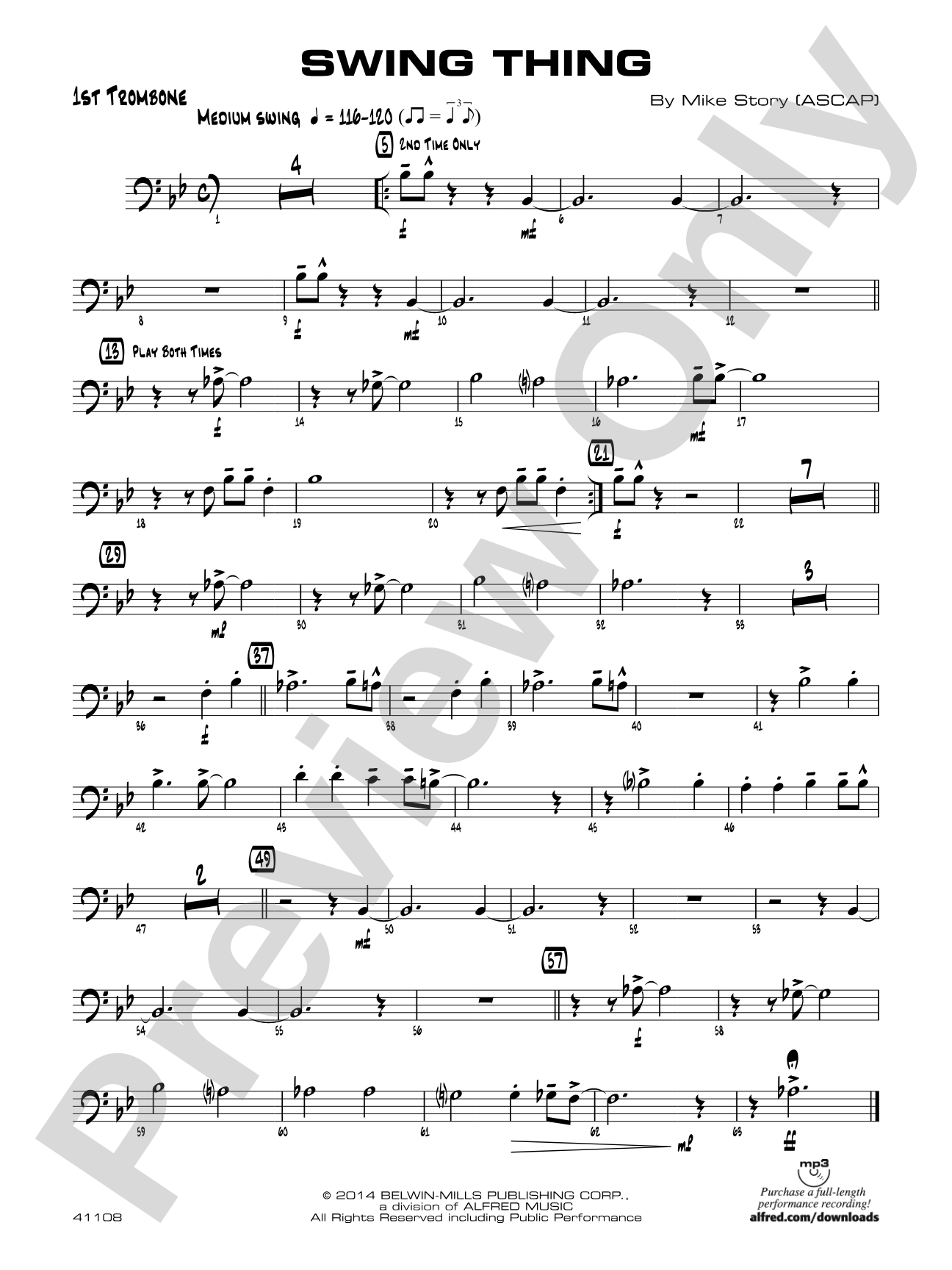 Swing Thing: 1st Trombone