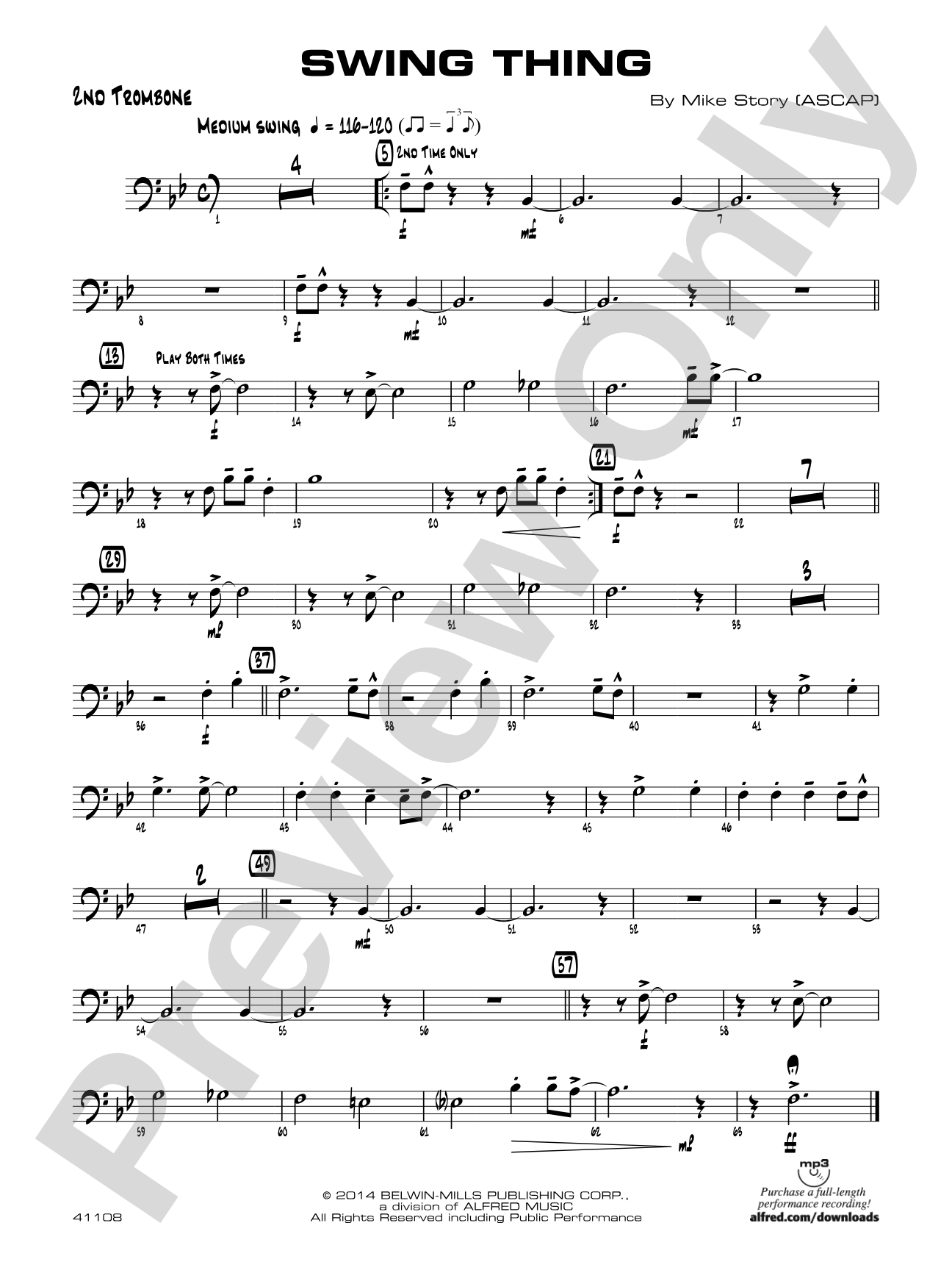 Swing Thing: 2nd Trombone