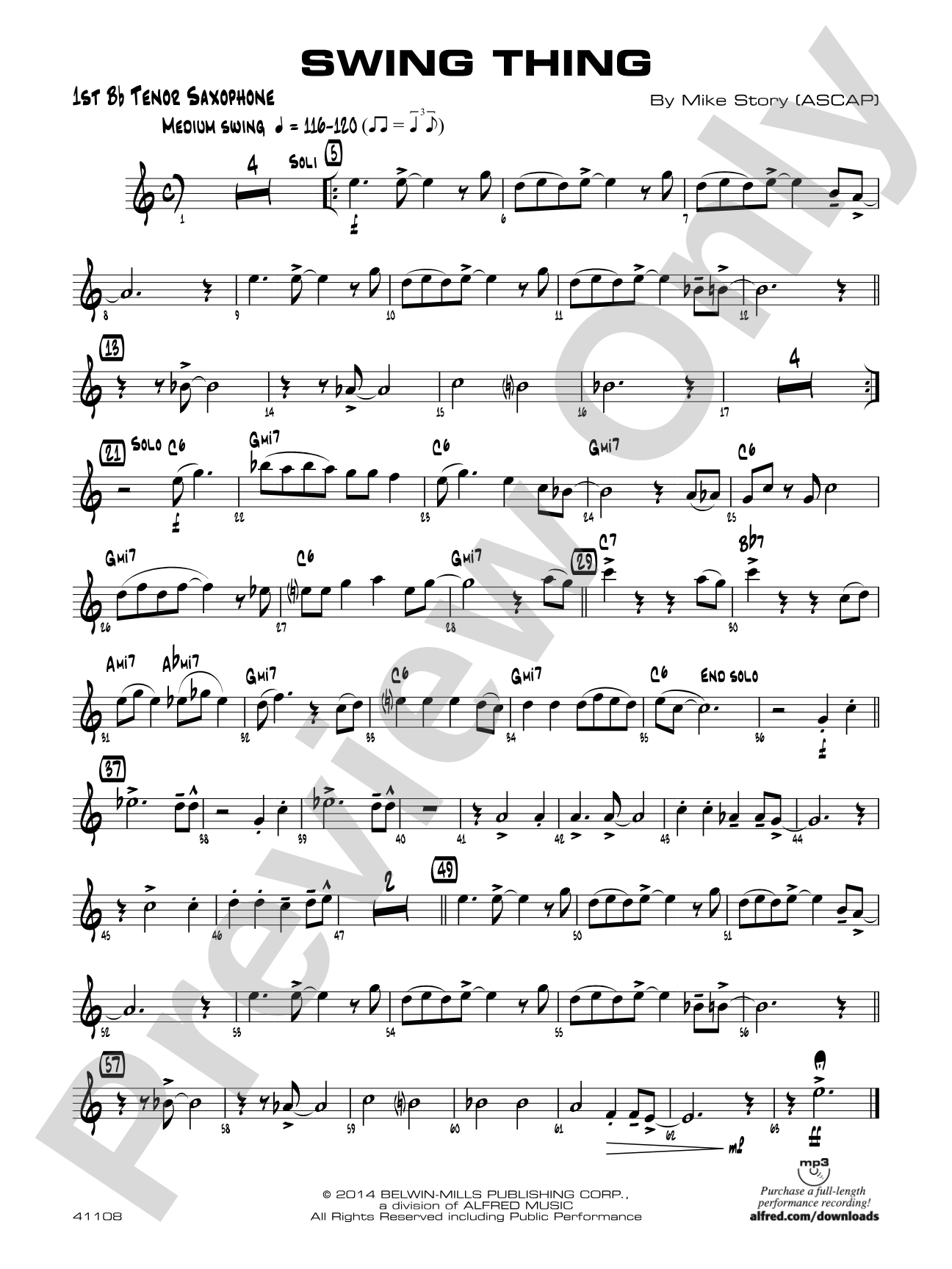 Swing Thing: B-flat Tenor Saxophone