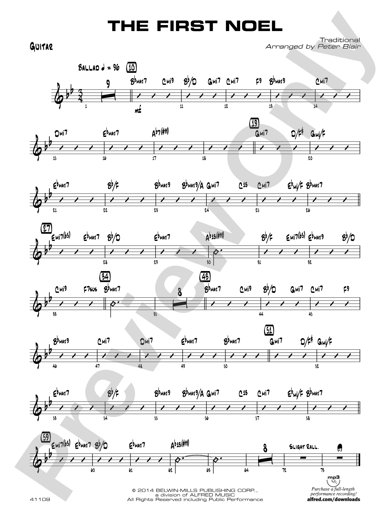 The First Noel: Guitar