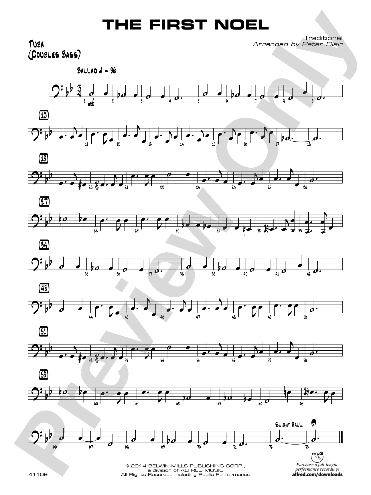 The First Noel: Tuba