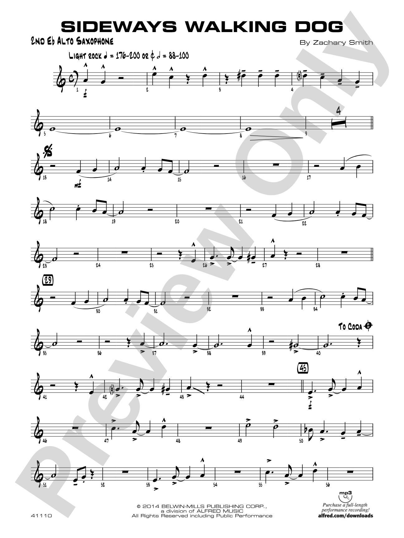 Sideways Walking Dog: 2nd E-flat Alto Saxophone