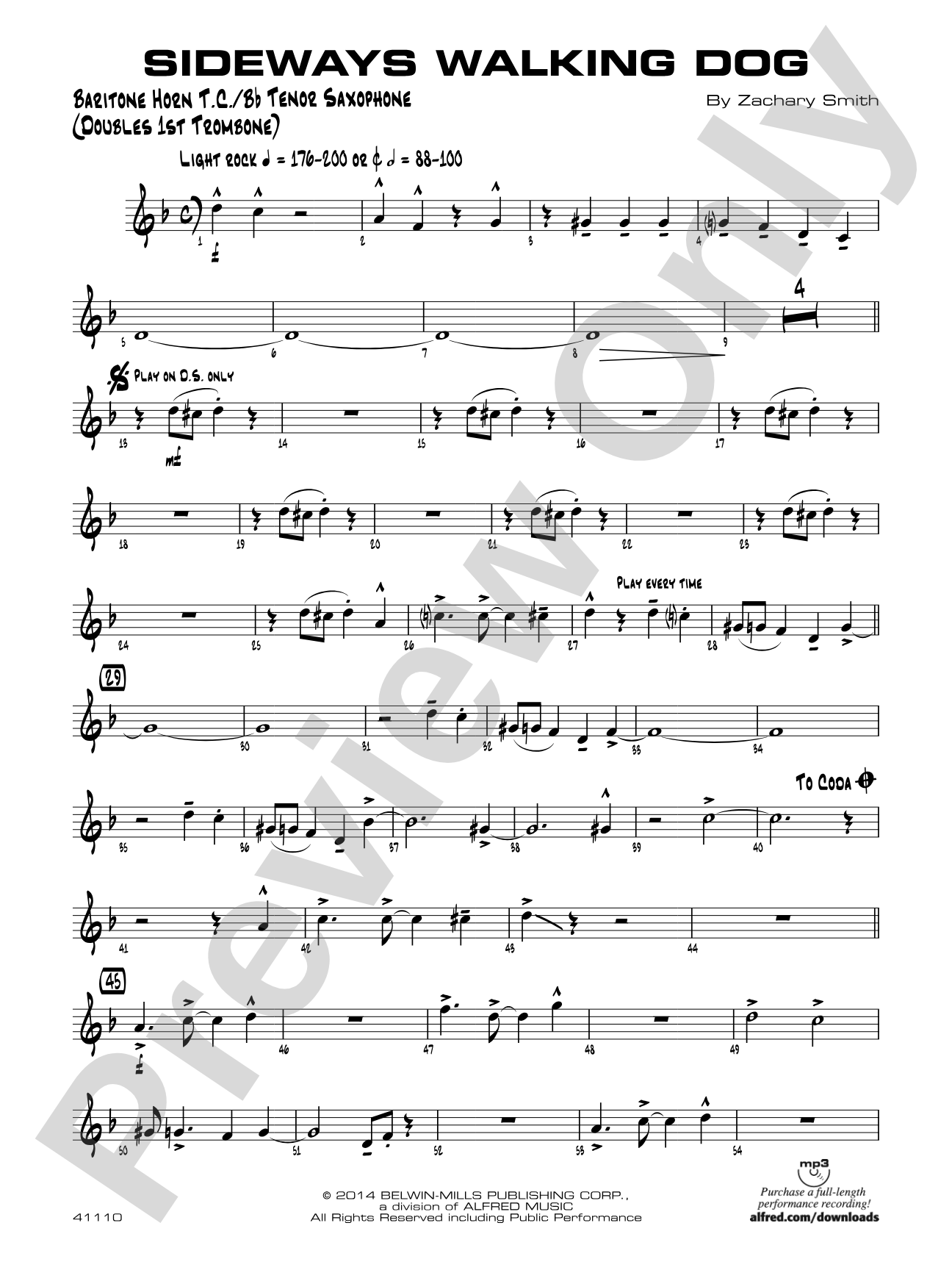 Sideways Walking Dog: Baritone T.C.