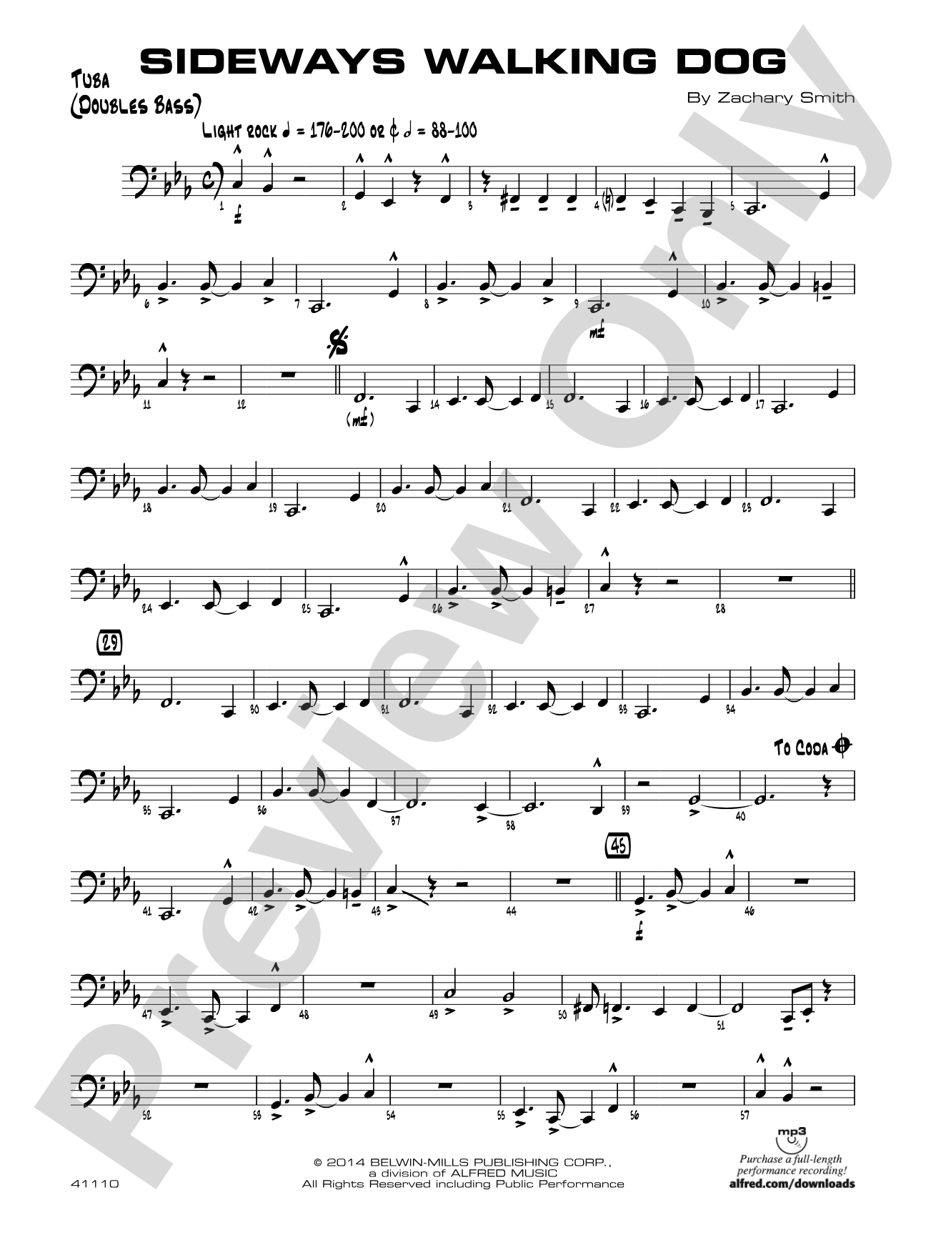 Sideways Walking Dog: Tuba