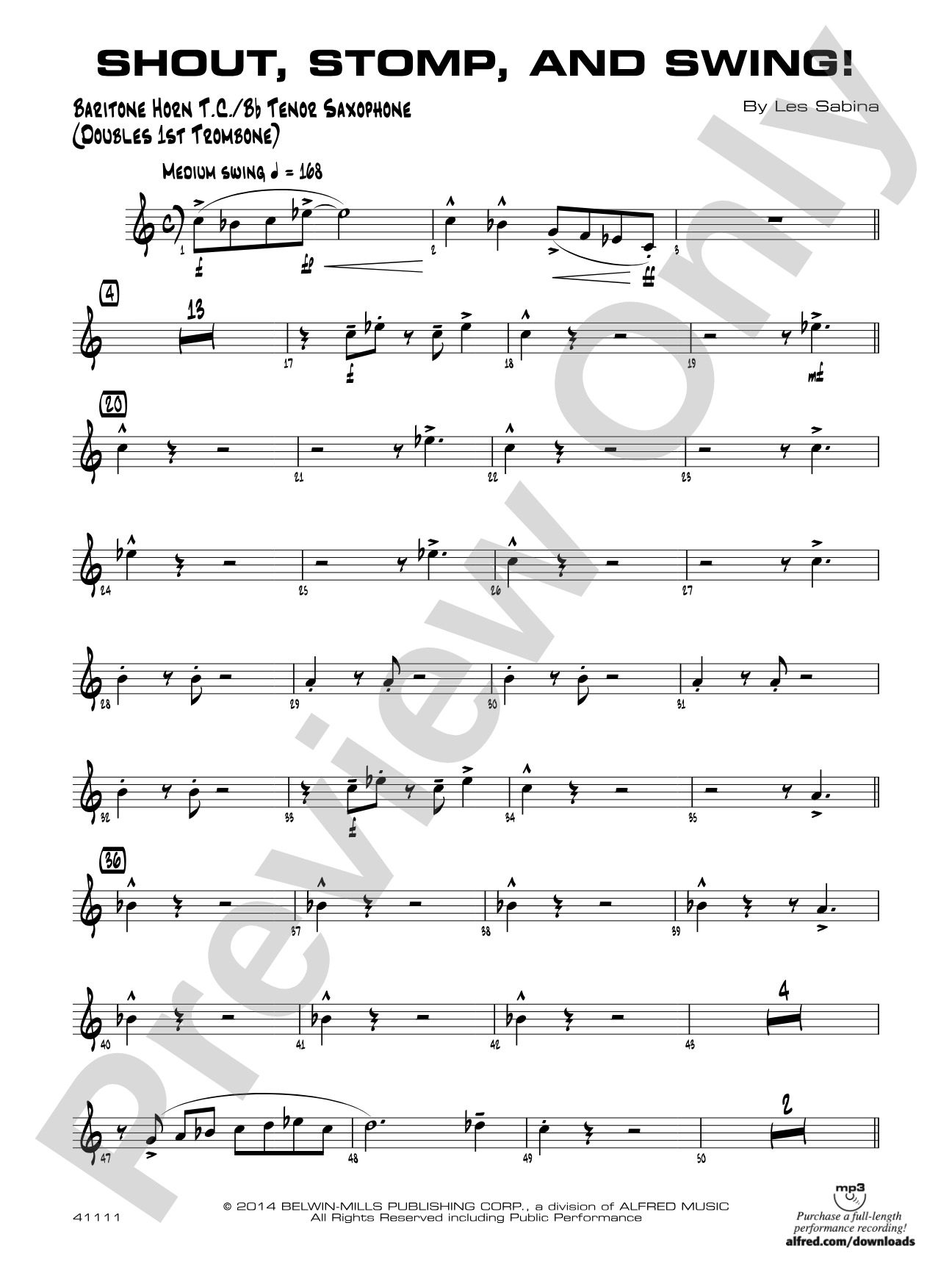 Shout, Stomp, and Swing!: Baritone T.C.