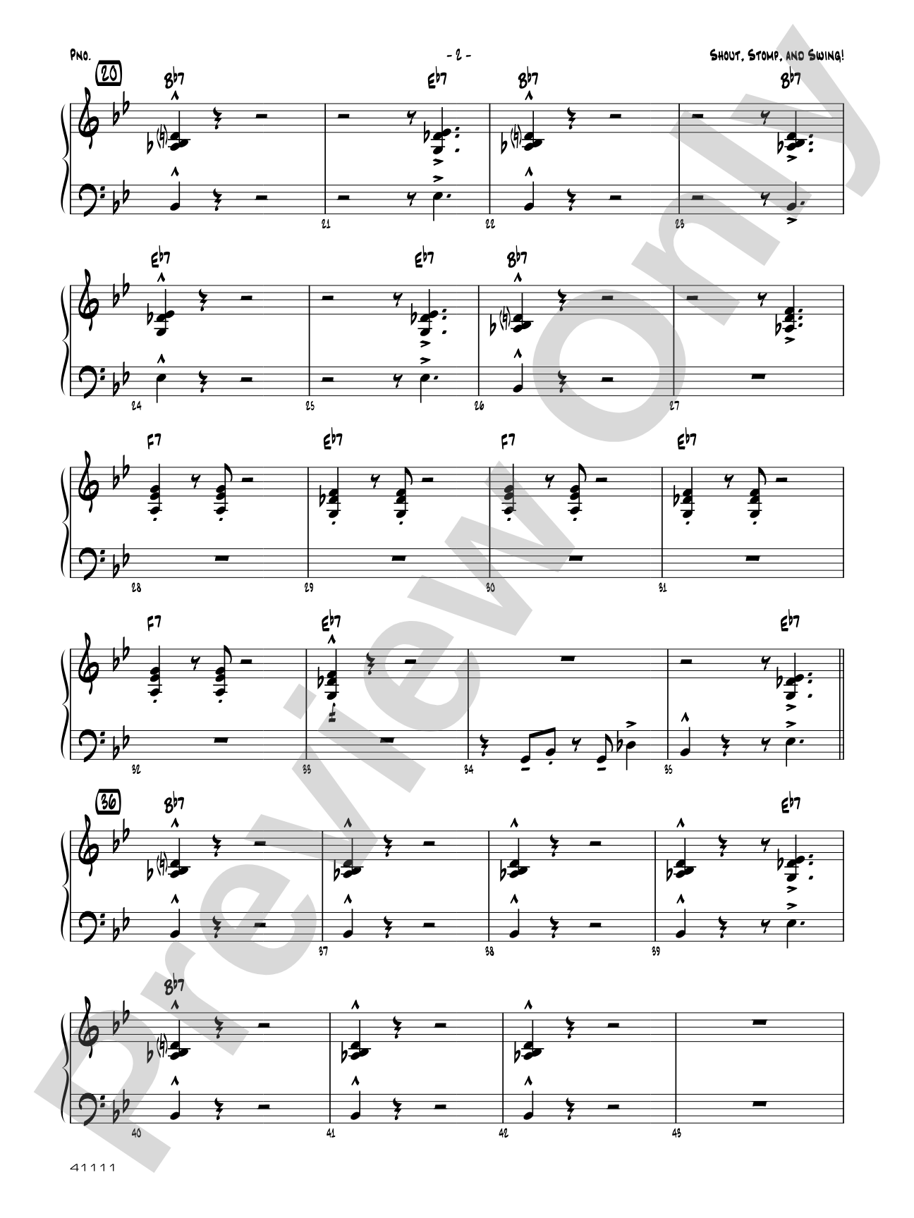 Shout, Stomp, and Swing!: Piano Accompaniment