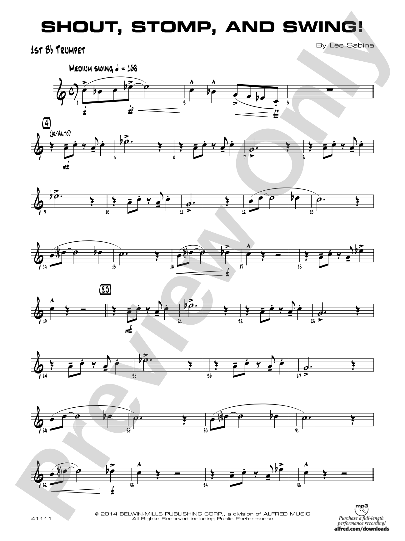 Shout, Stomp, and Swing!: 1st B-flat Trumpet