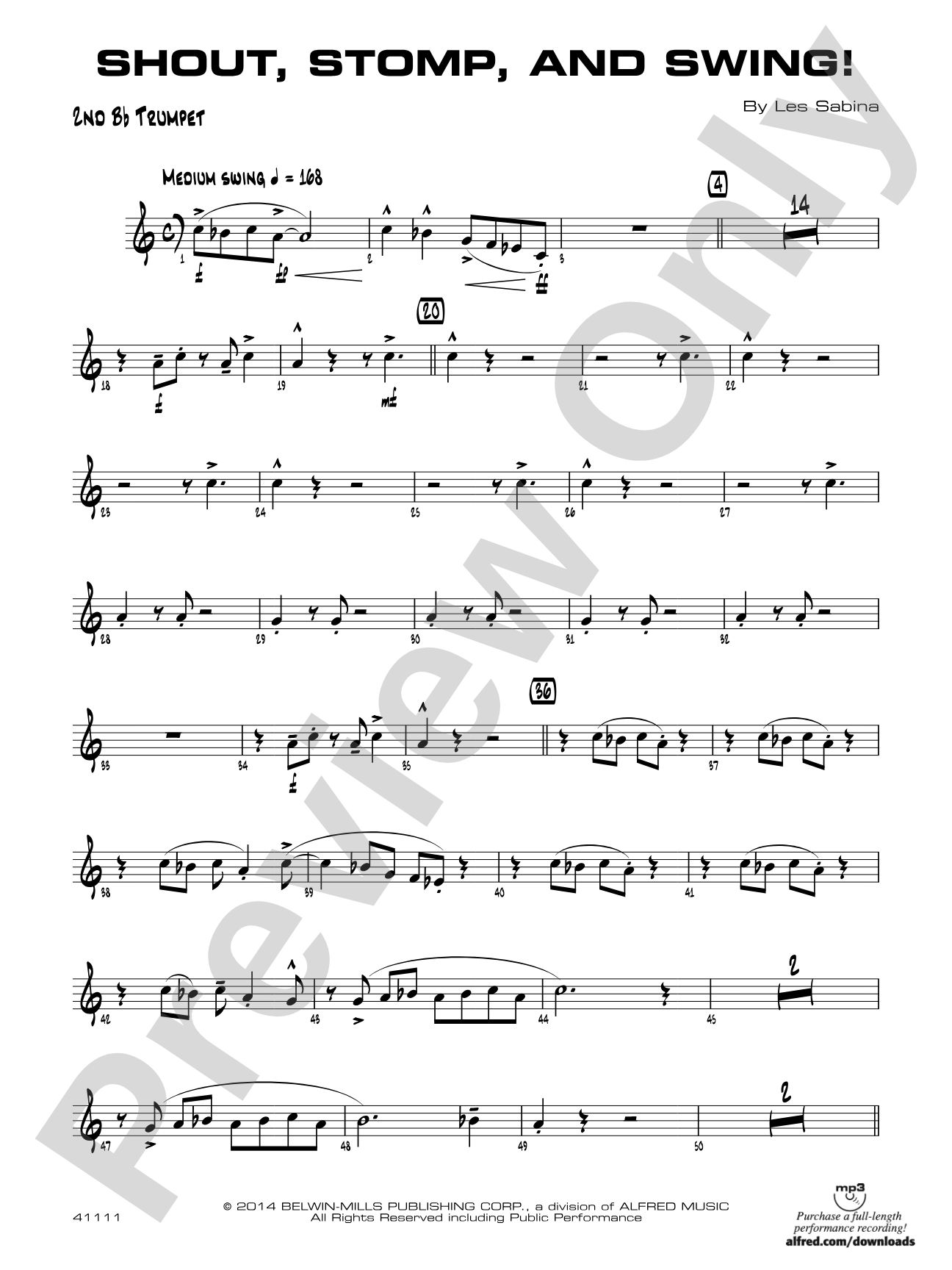 Shout, Stomp, and Swing!: 2nd B-flat Trumpet
