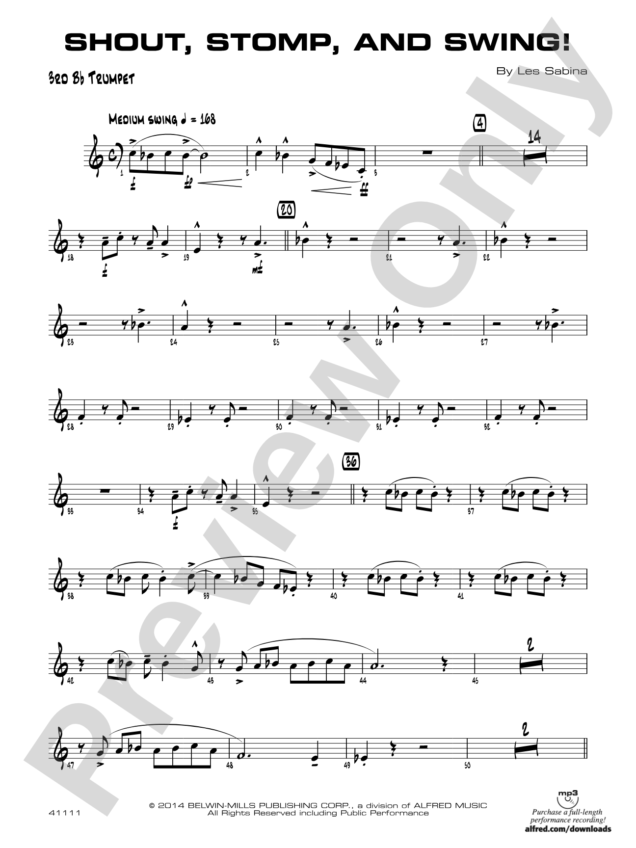 Shout, Stomp, and Swing!: 3rd B-flat Trumpet