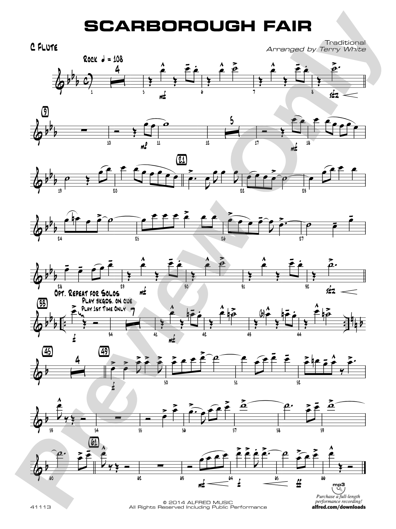 Scarborough Fair: Flute