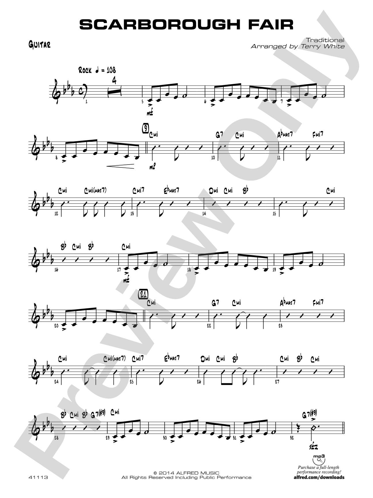 Scarborough Fair: Guitar