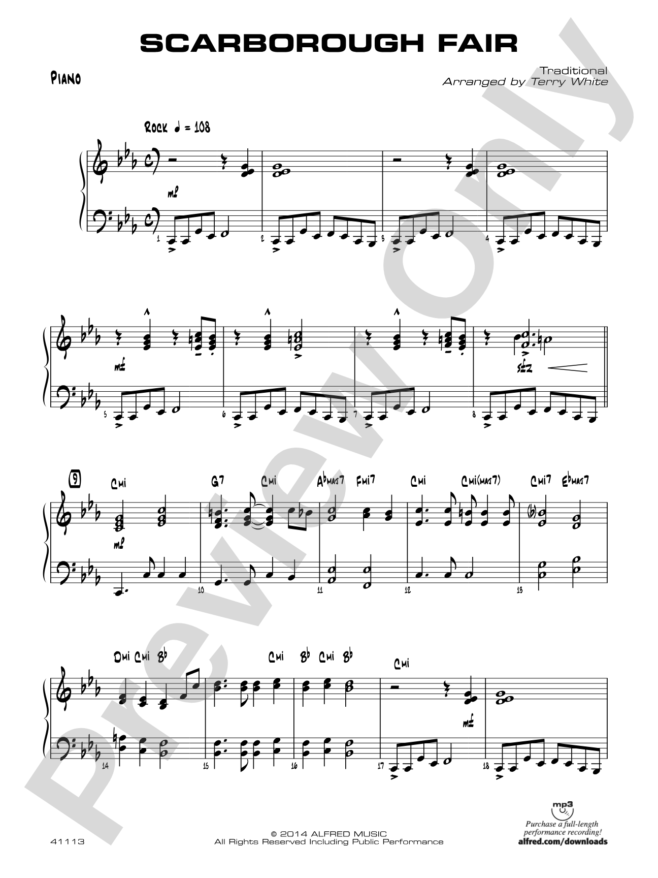 Scarborough Fair: Piano Accompaniment